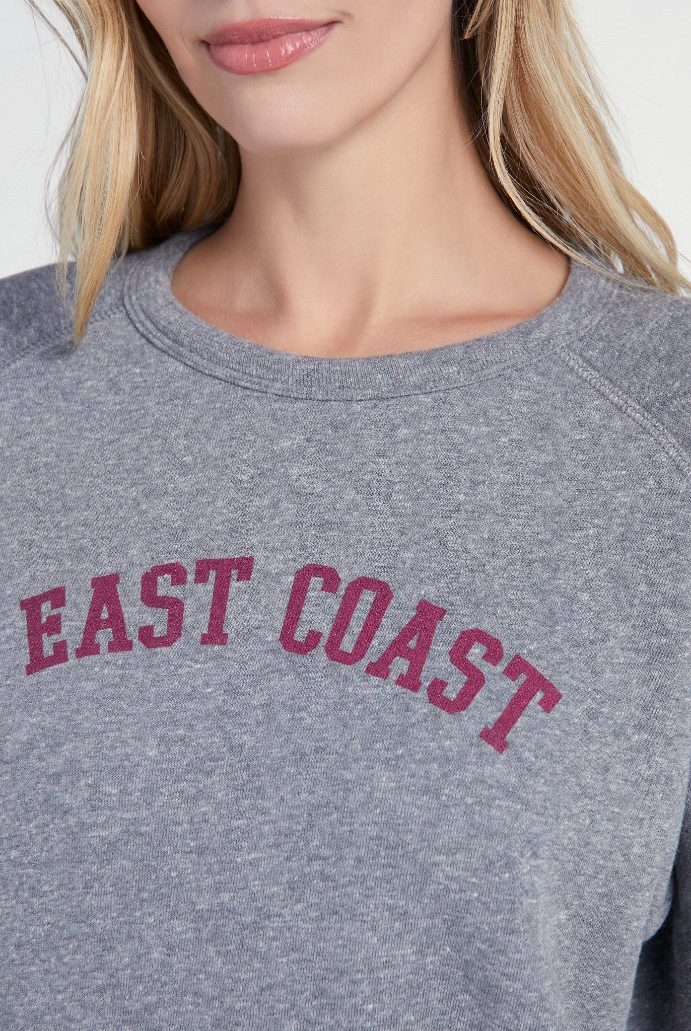 Heather Grey $|& SEAS East Coast Graphic Pullover - SOF Detail