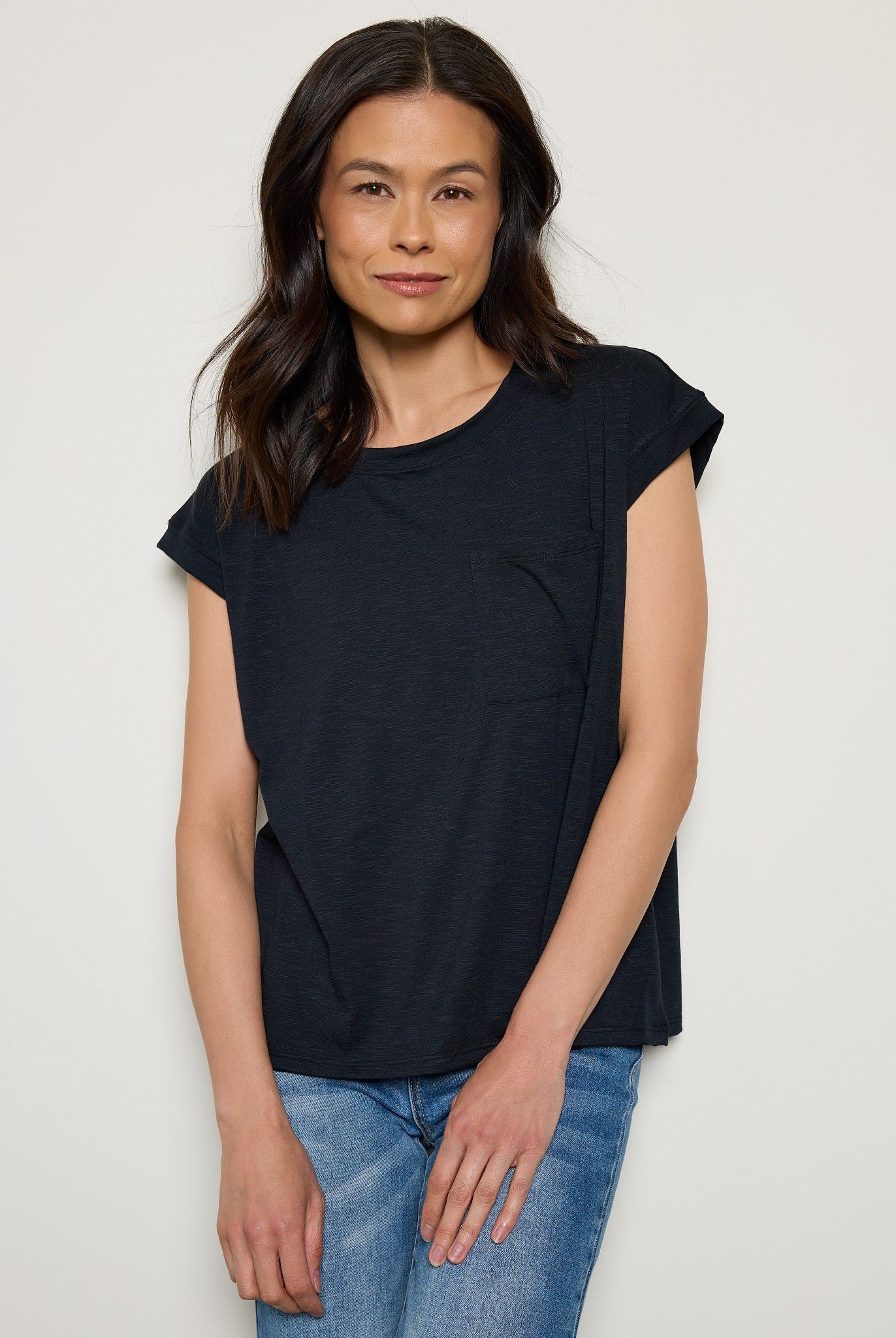 Black $|& SEAS Merrit Island Short Sleeve Tee - SOF Front