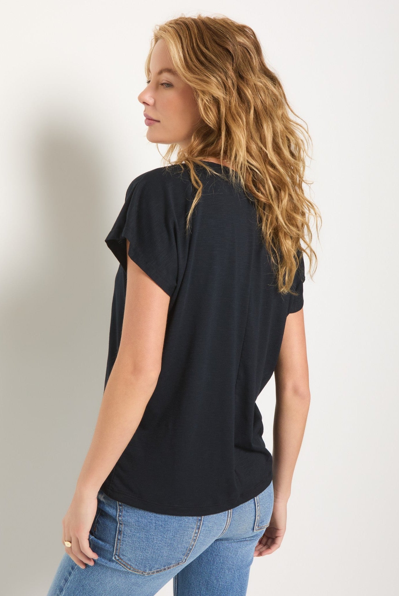 Black $|& SEAS SoCal Short Sleeved Top - SOF Back