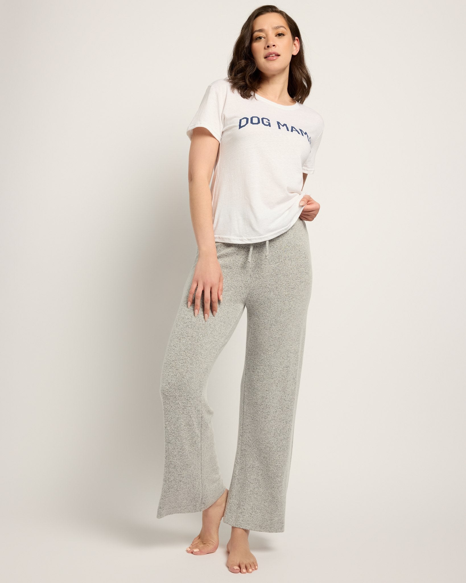 White $|& SEAS Dog Mom Graphic Sleep Tee - UGC On Fig