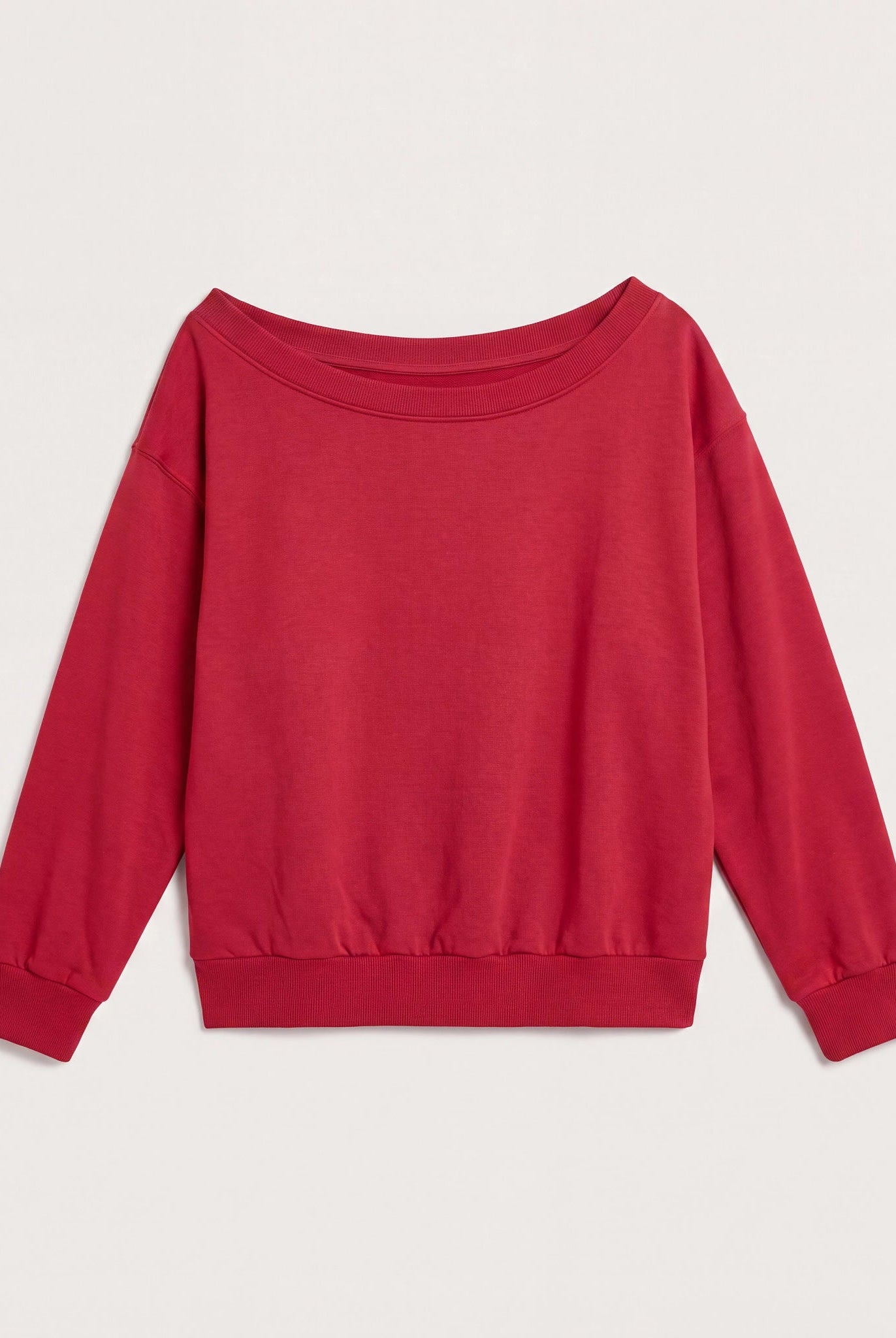 Chili Pepper $|& SEAS Brooksville One Shoulder Sweatshirt - Hanger Detail