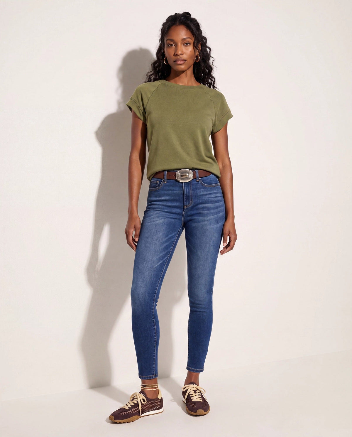 Dark Wash $|& SEAS Whitney High Rise Ankle Skinny Jeans - SOF Back