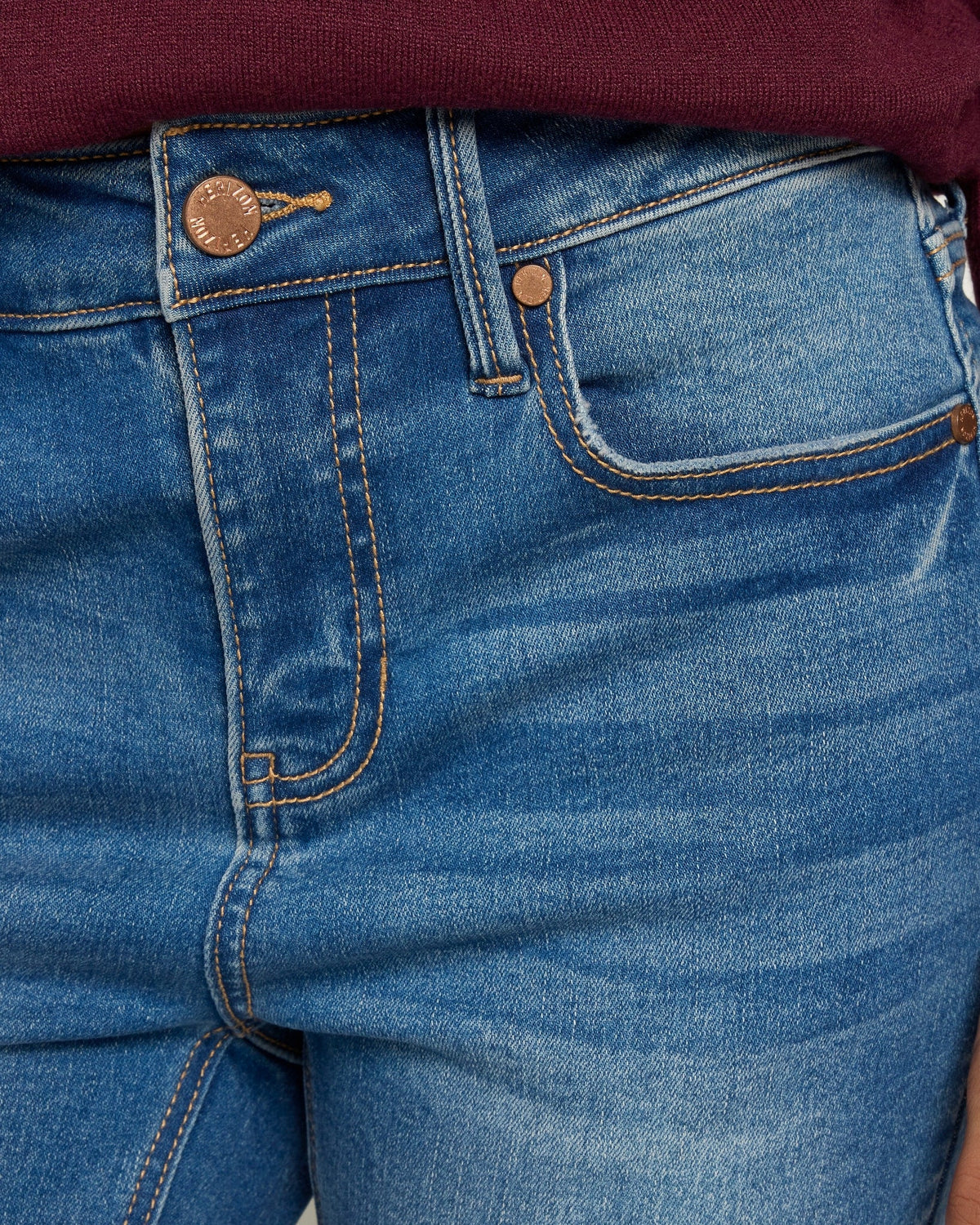 Medium Wash $|& Herizon Avril High Rise Slim Bootcut Jeans - SOF Full Front