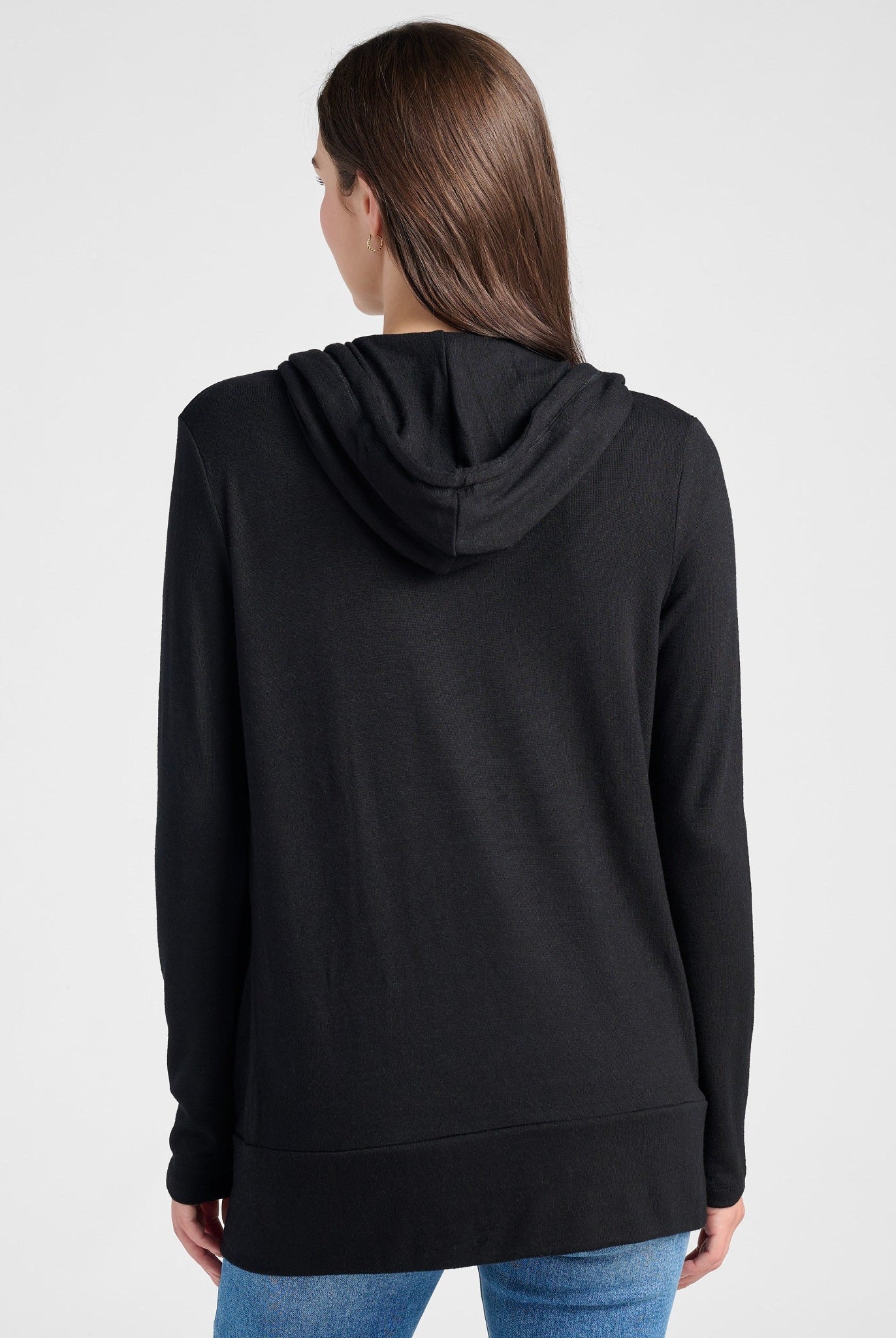 Black $|& SEAS Laguna Hooded Cardigan - SOF Back