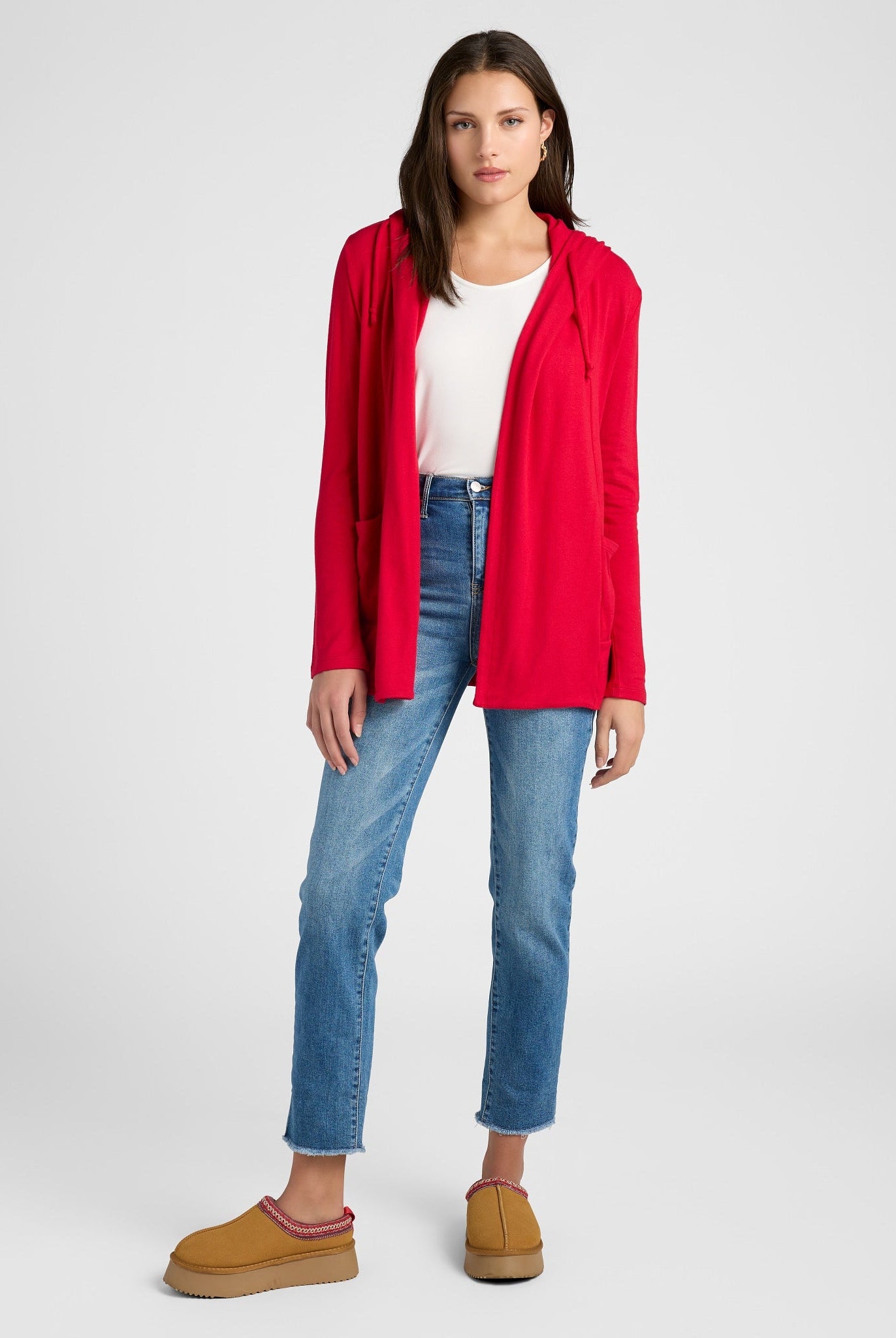 Chili Pepper $|& SEAS Laguna Hooded Cardigan - SOF Full Front