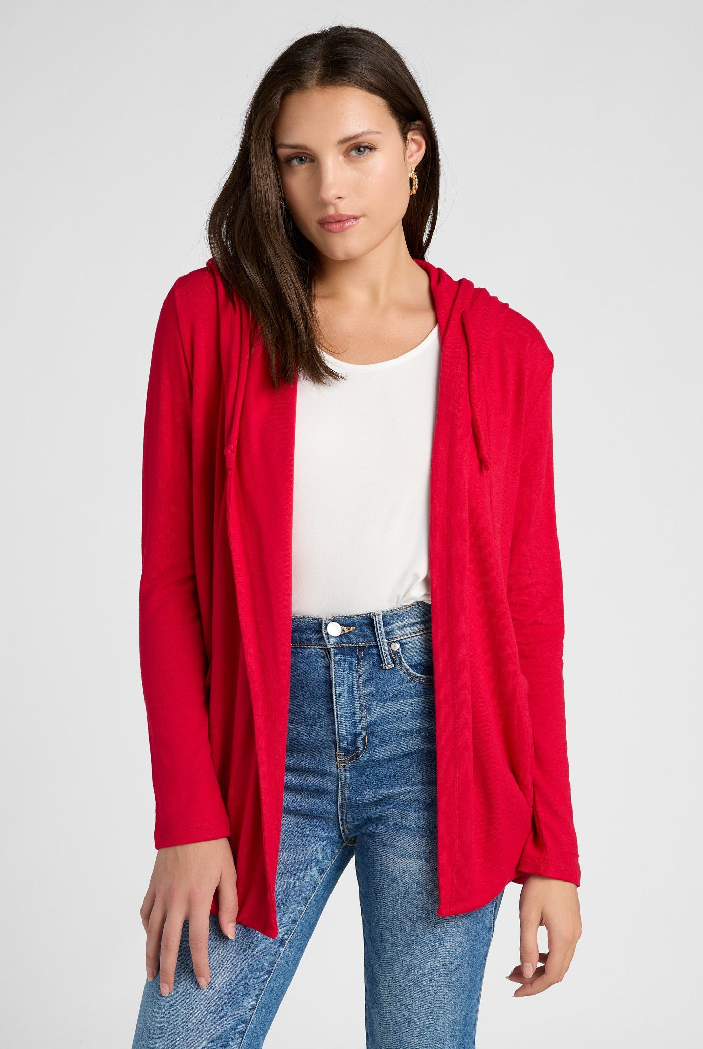 Chili Pepper $|& SEAS Laguna Hooded Cardigan - SOF Front
