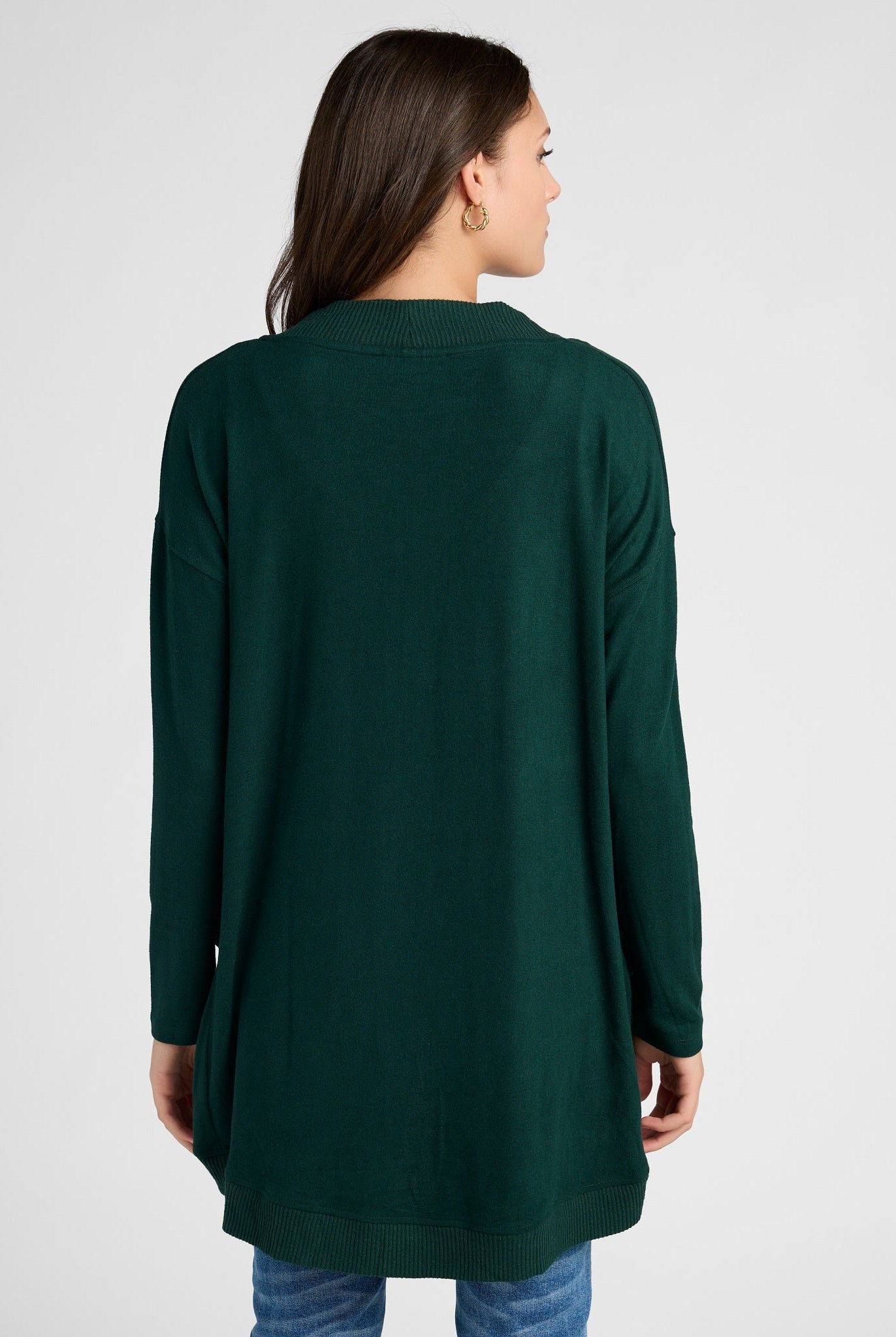 Hunter Green $|& SEAS Cocoon Cardigan - SOF Back