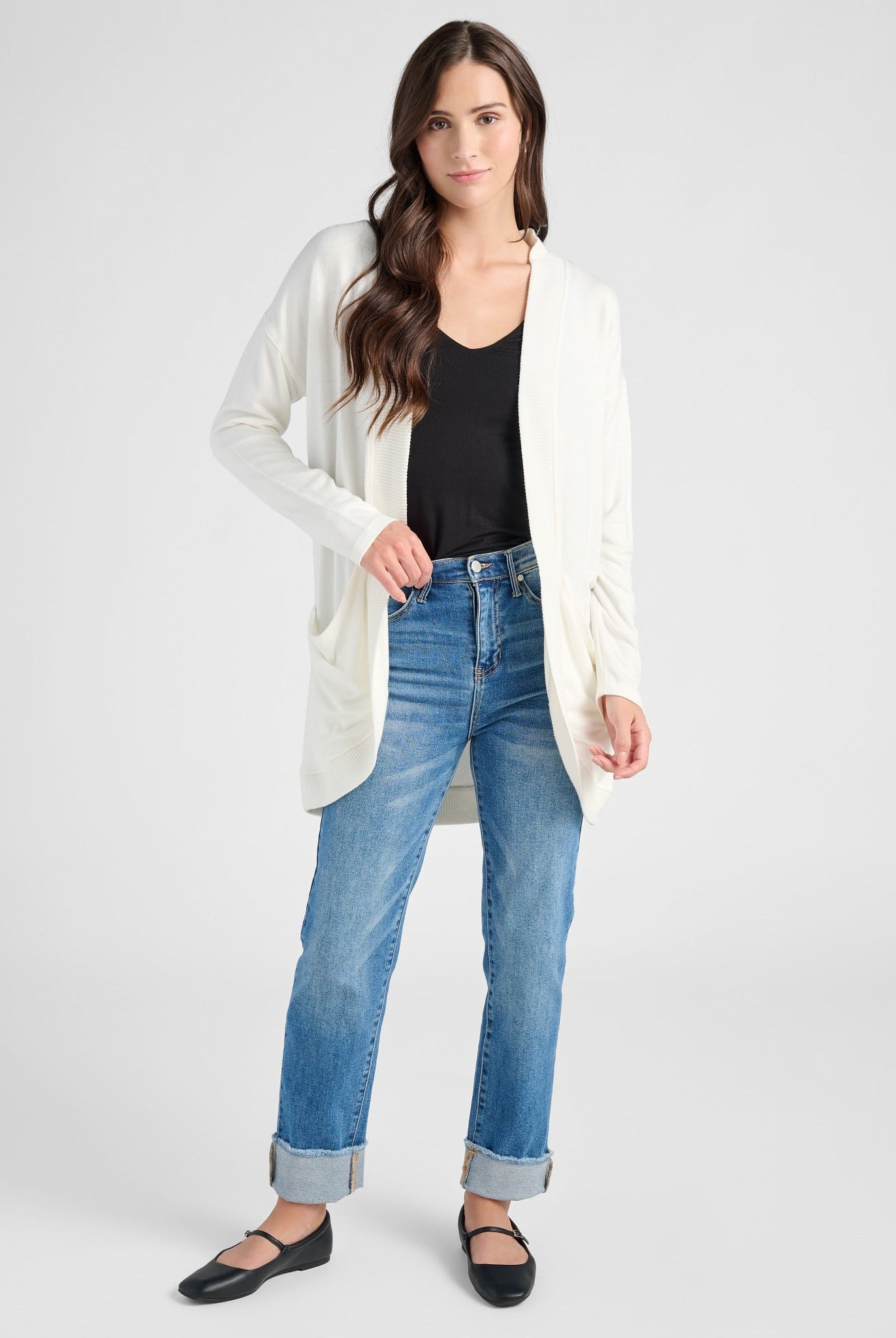 Cream $|& SEAS Cocoon Cardigan - SOF Full Front