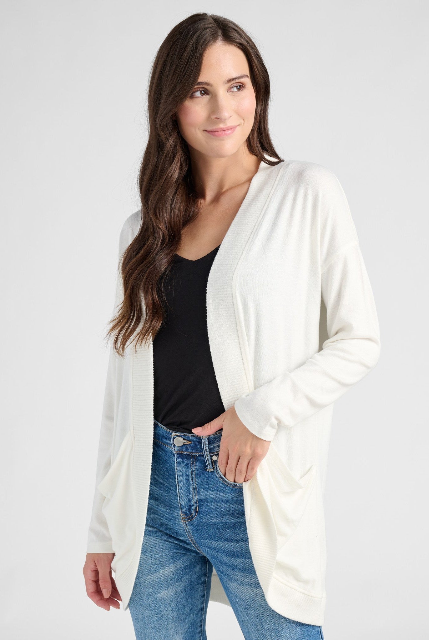 Cream $|& SEAS Cocoon Cardigan - SOF Front
