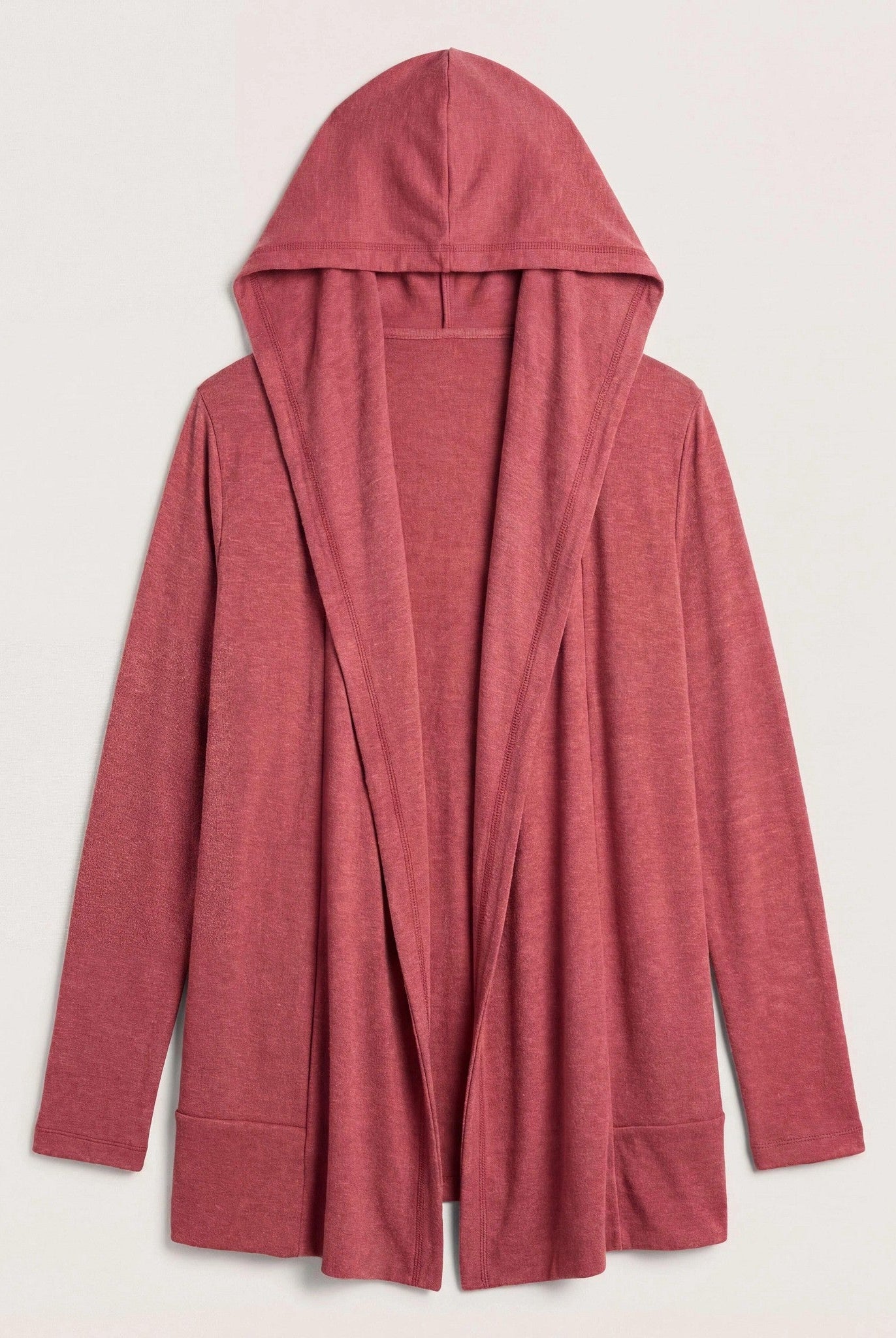 Heather Cabernet $|& SEAS Over The Falls Cardigan - Hanger Detail