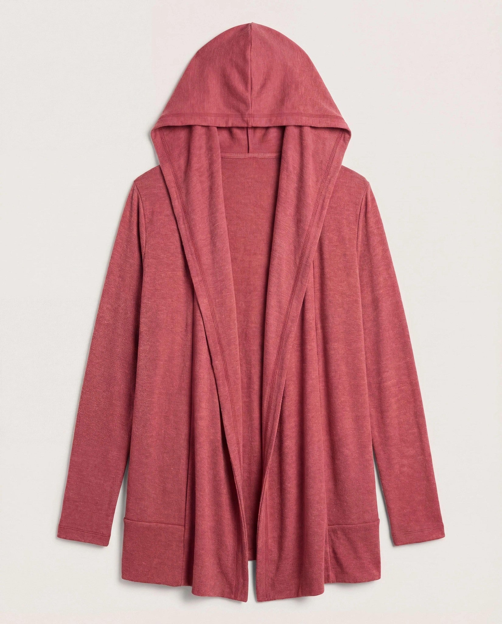 Heather Cabernet $|& SEAS Over The Falls Cardigan - VOF Detail