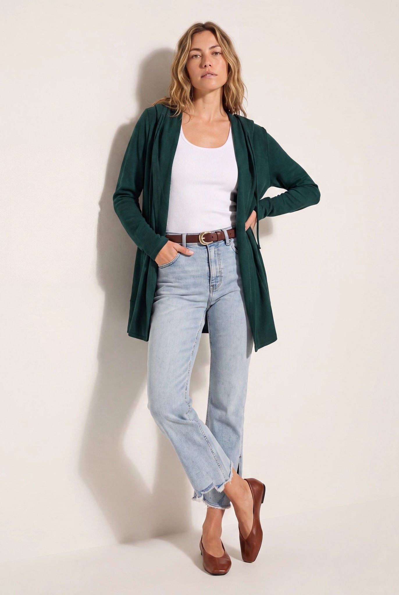 Hunter Green $|& SEAS Over The Falls Cardigan - UGC On Fig