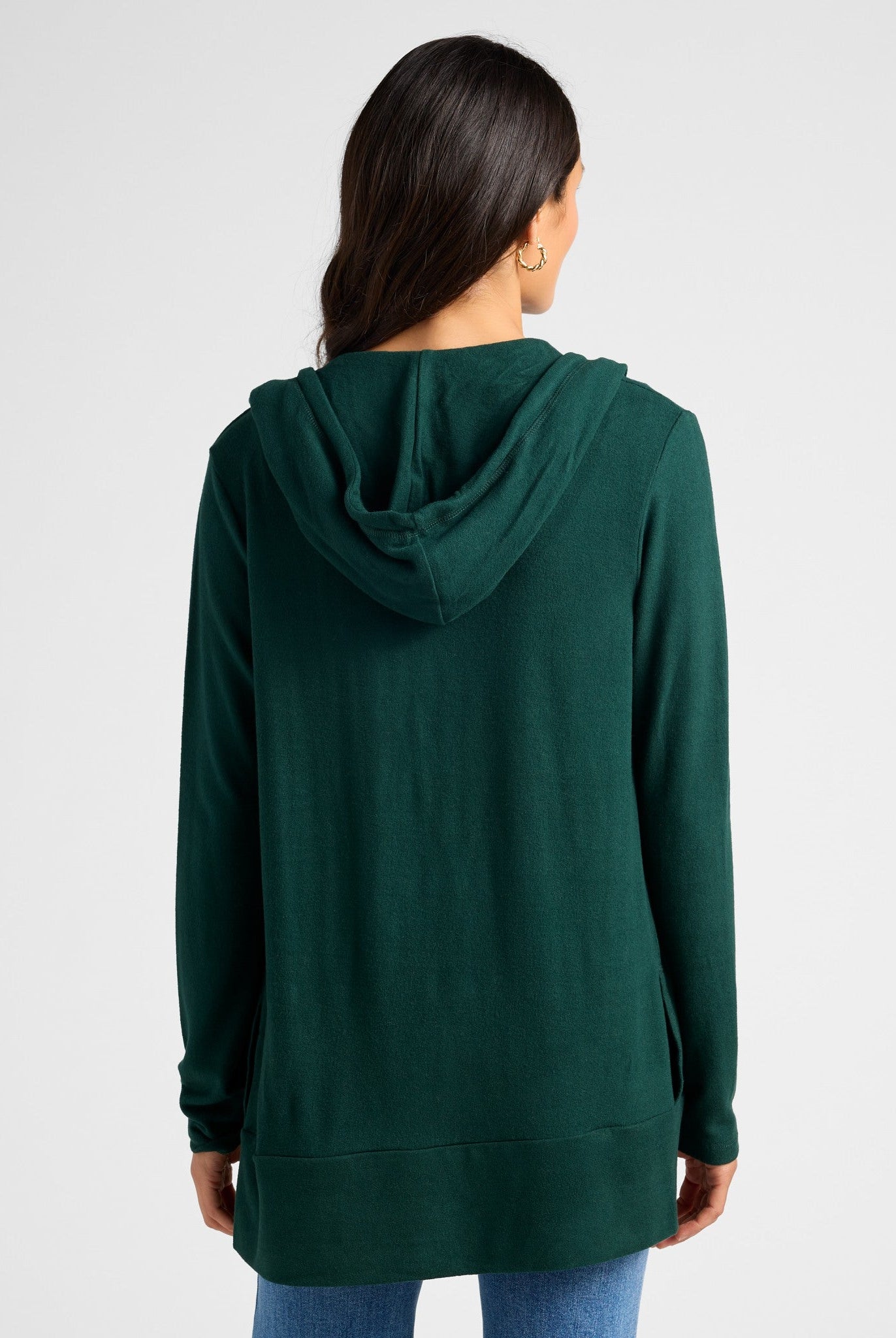 Hunter Green $|& SEAS Over The Falls Cardigan - SOF Back