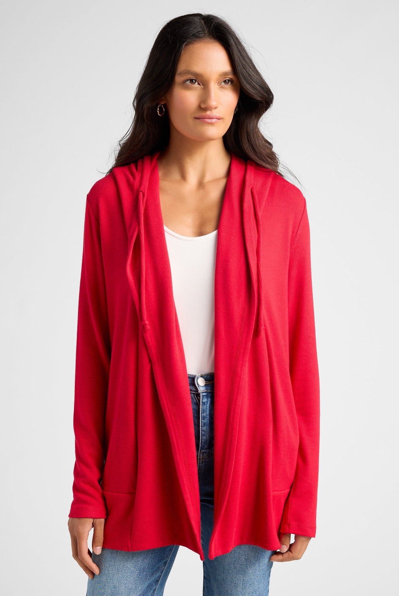 Chili Pepper $|& SEAS Over The Falls Cardigan - SOF Front