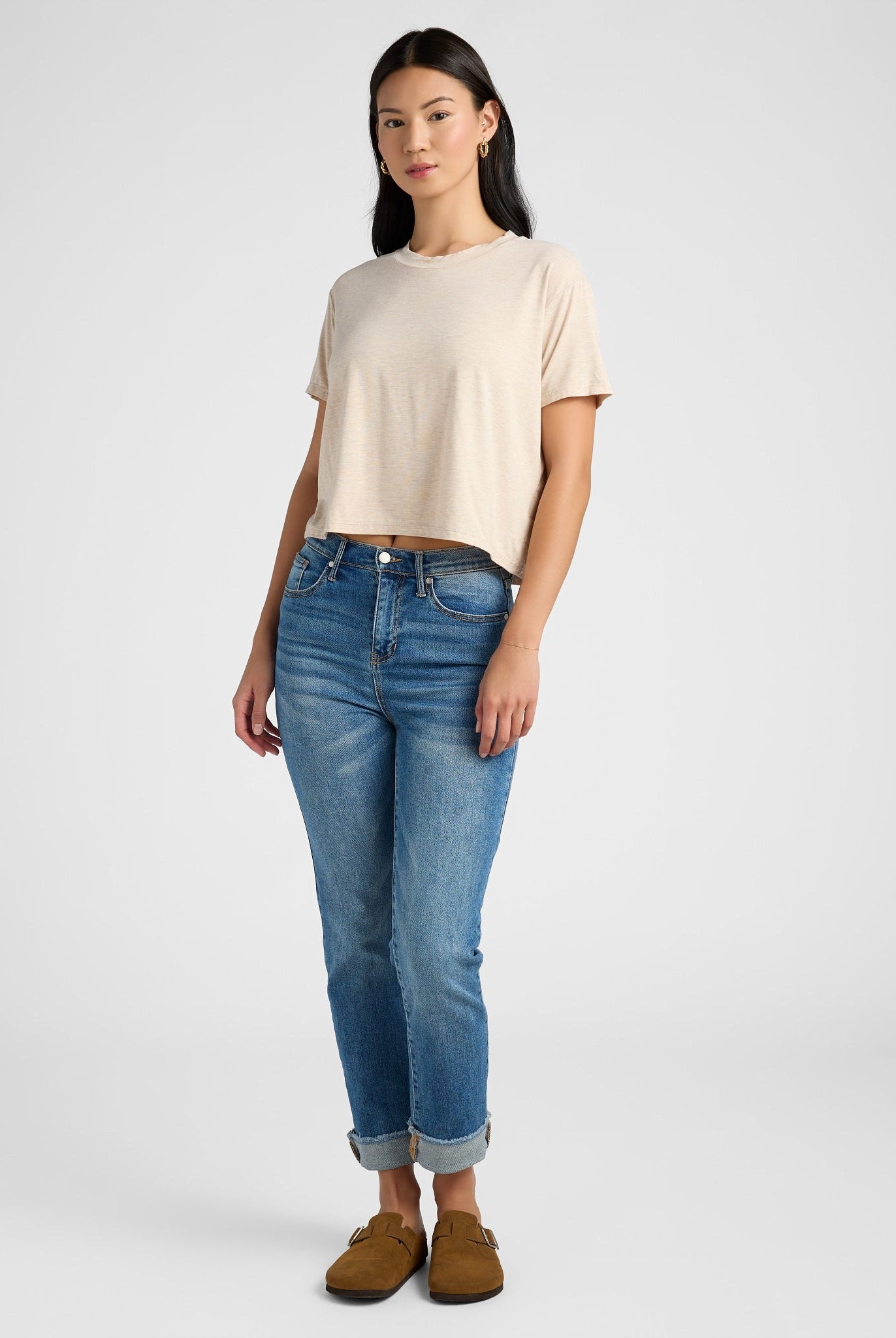 Marble $|& SEAS Newport Cropped Tee - SOF Full Front