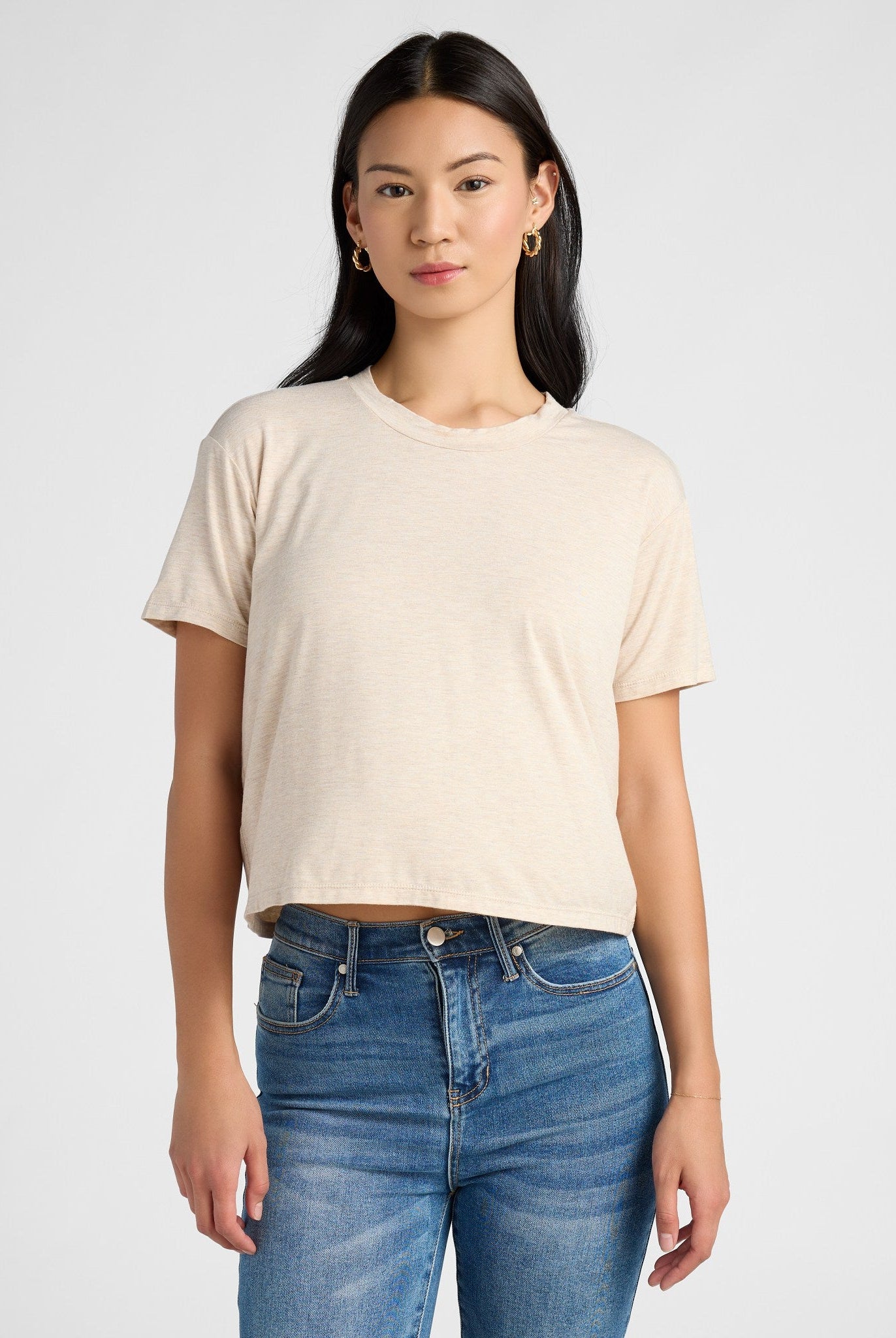 Marble $|& SEAS Newport Cropped Tee - SOF Front