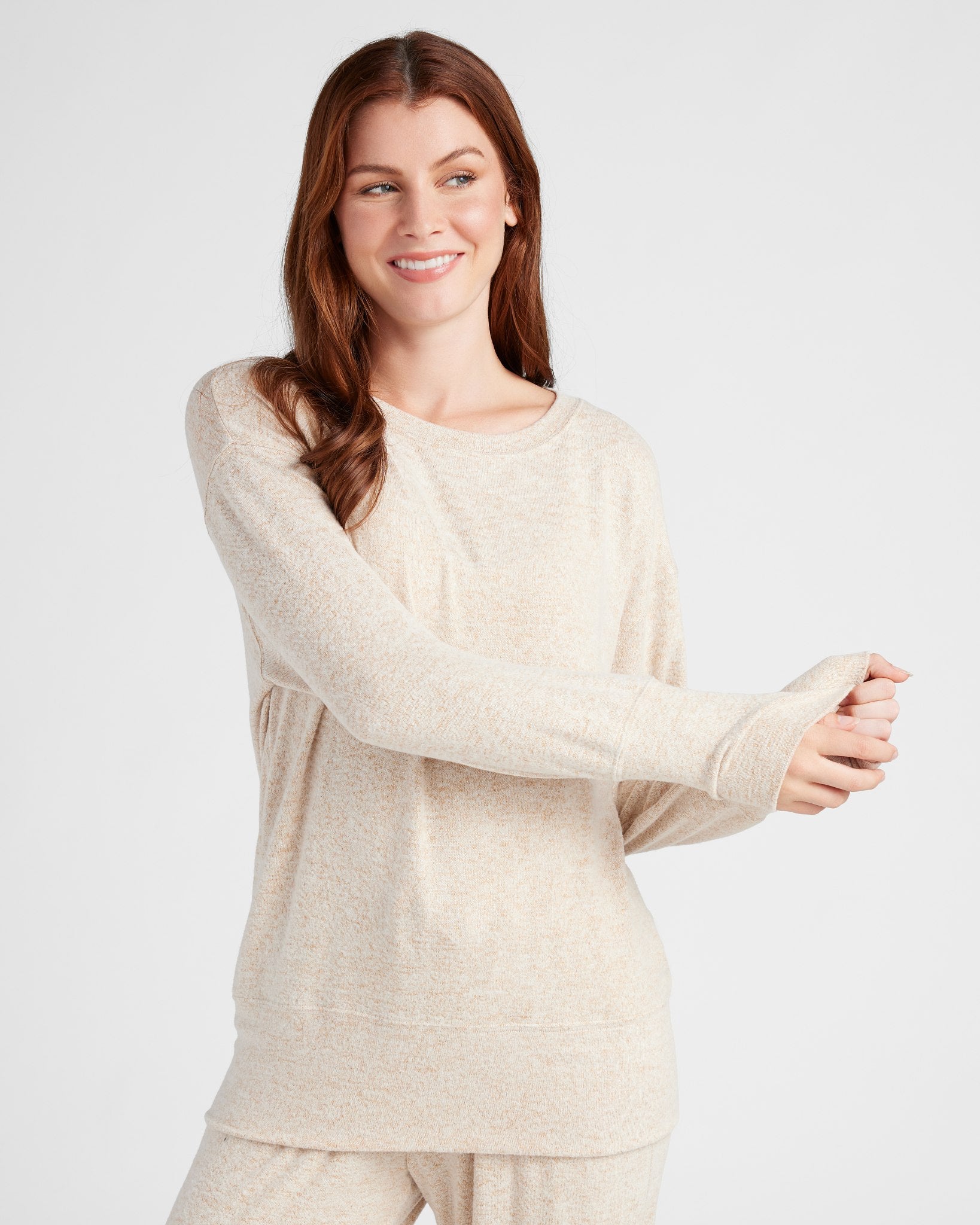 Oatmeal $|& SEAS Dreamy Hacci Pullover - SOF Front