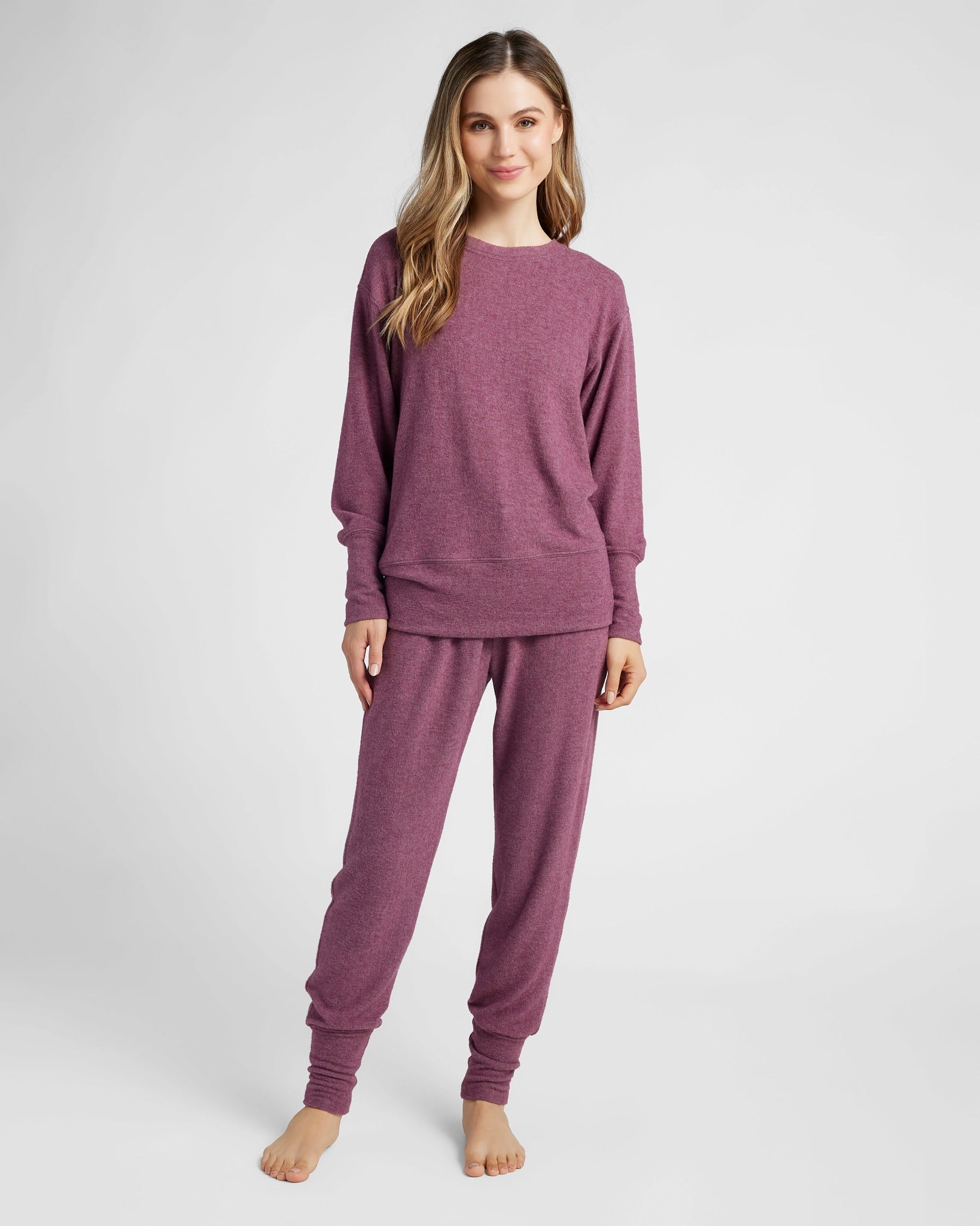 Vintage Plum $|& SEAS Dreamy Hacci Pullover - SOF Full Front