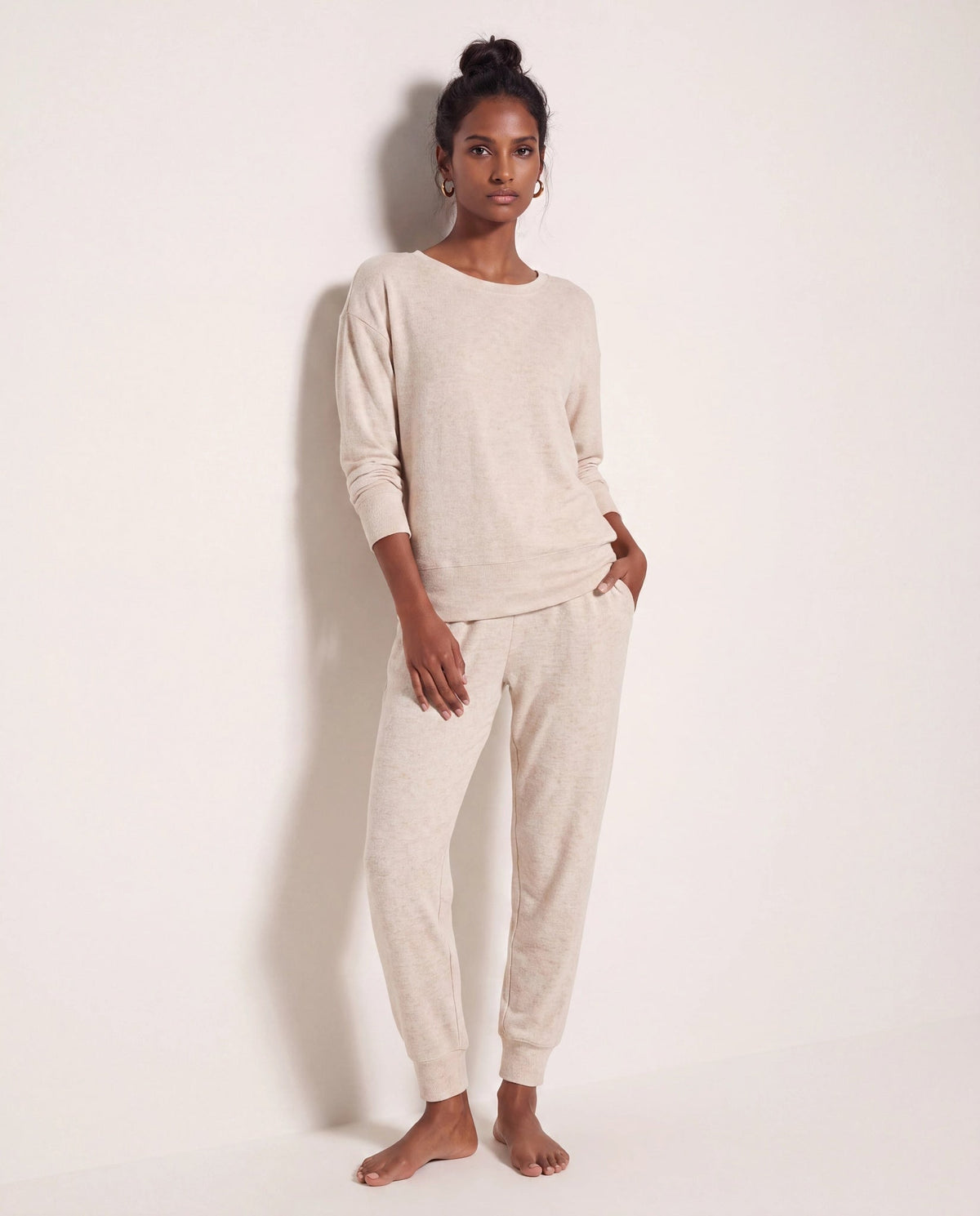 Oatmeal $|& SEAS Dreamy Hacci Lounge Jogger - UGC On Fig