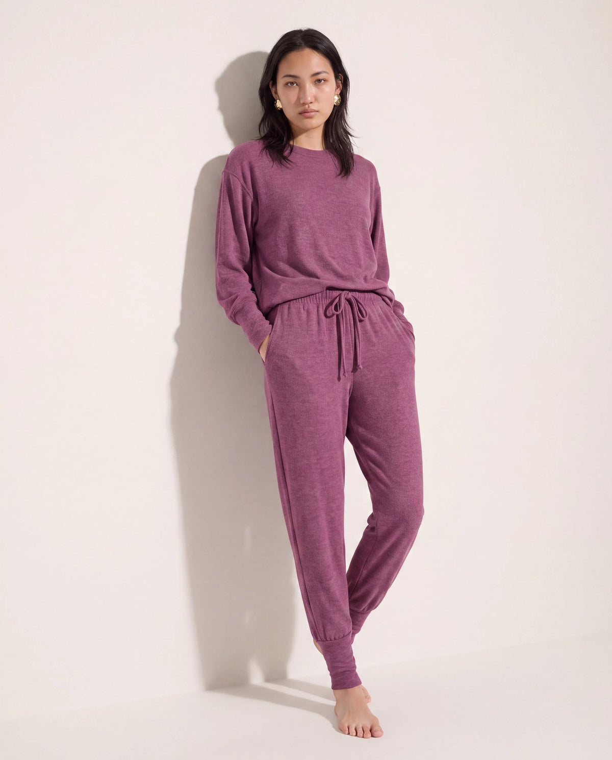 Vintage Plum $|& SEAS Dreamy Hacci Lounge Jogger - UGC On Fig