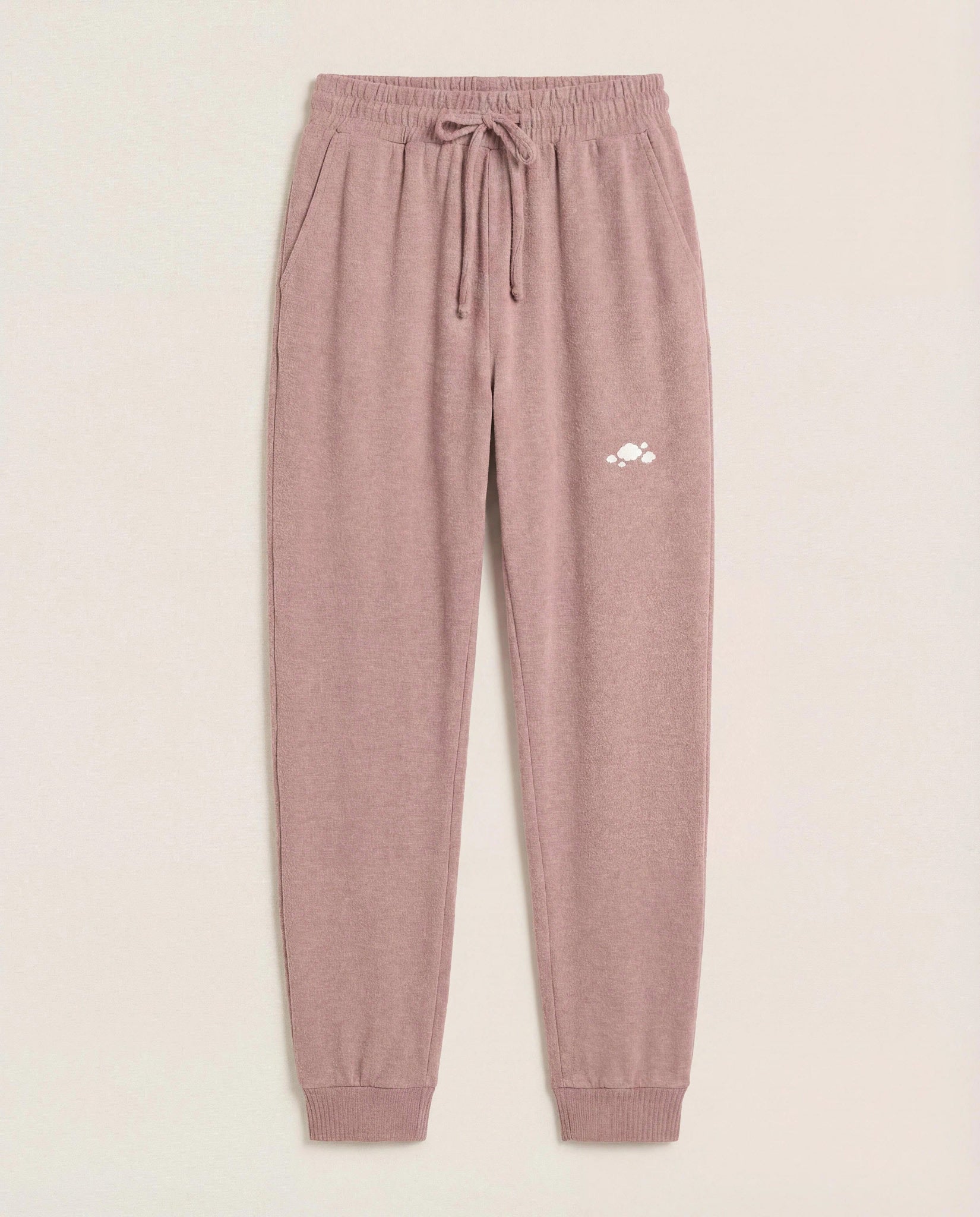 Mauve $|& SEAS Shoreline Hacci "Cloud" Graphic Jogger - Hanger Detail