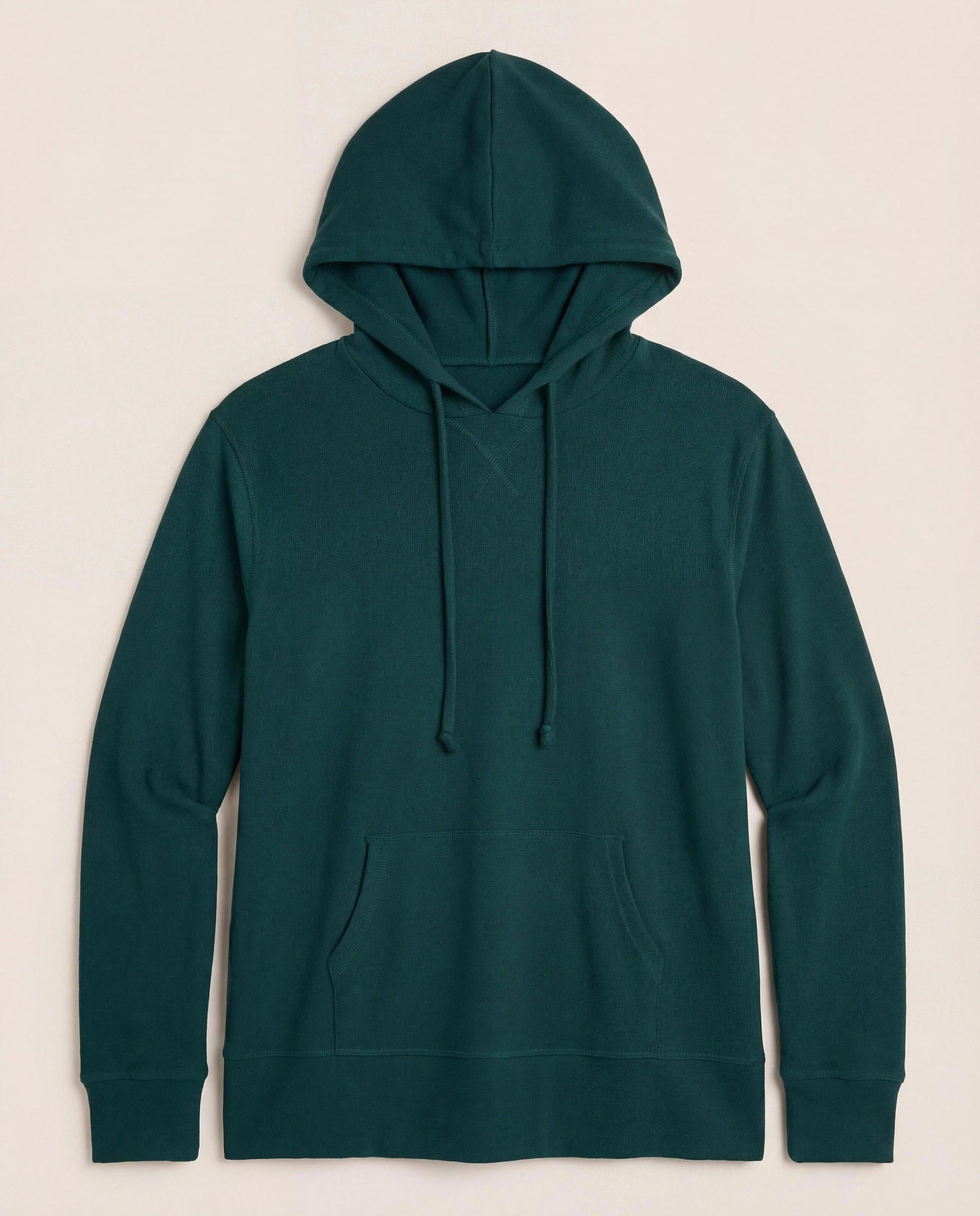 Hunter Green $|& SEAS Shoreline Hacci Pocket Hoodie - Hanger Detail