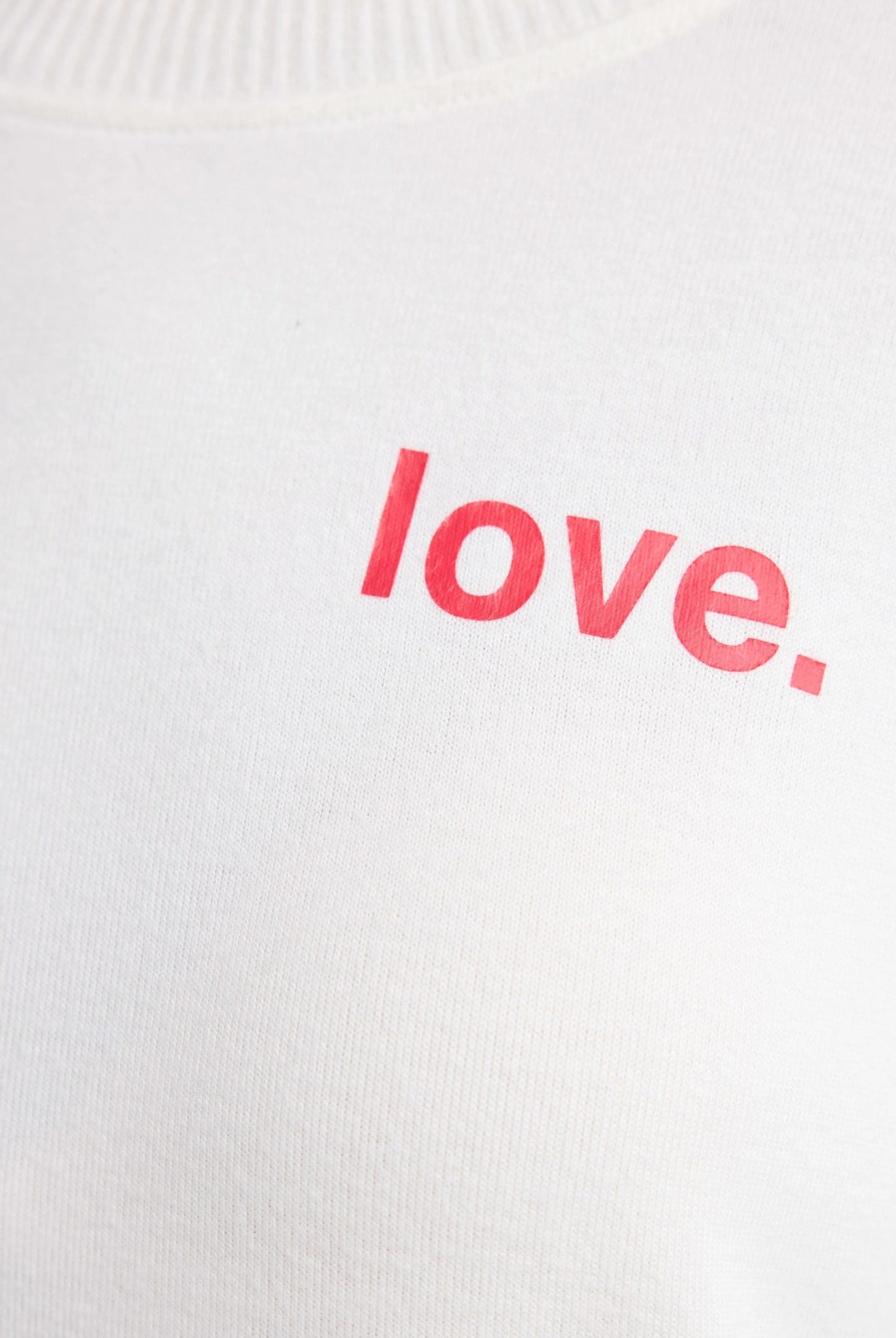 Cream $|& SEAS Shoreline Hacci "Love" Graphic Pullover - SOF Detail