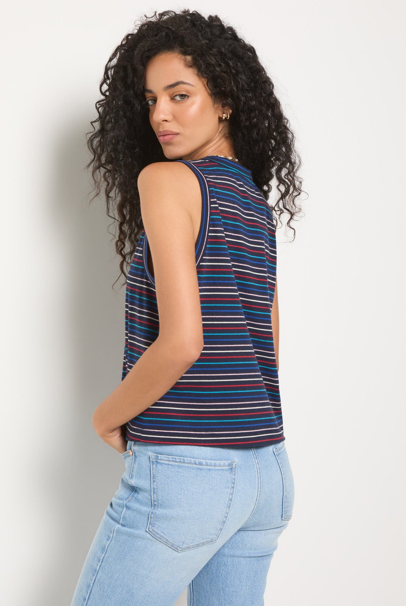 Mariner Midnight Multi Stripe $|& SEAS Together Again Tank - SOF Back