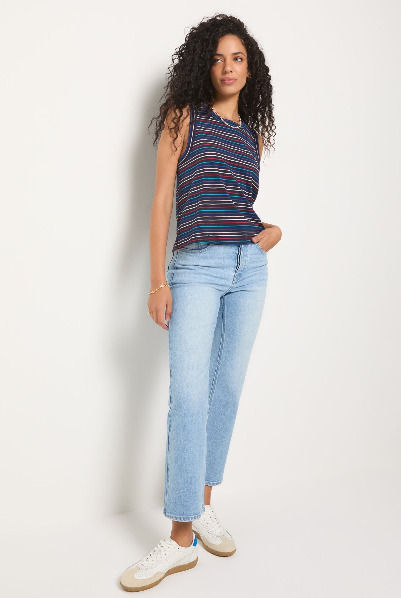 Mariner Midnight Multi Stripe $|& SEAS Together Again Tank - UGC On Fig