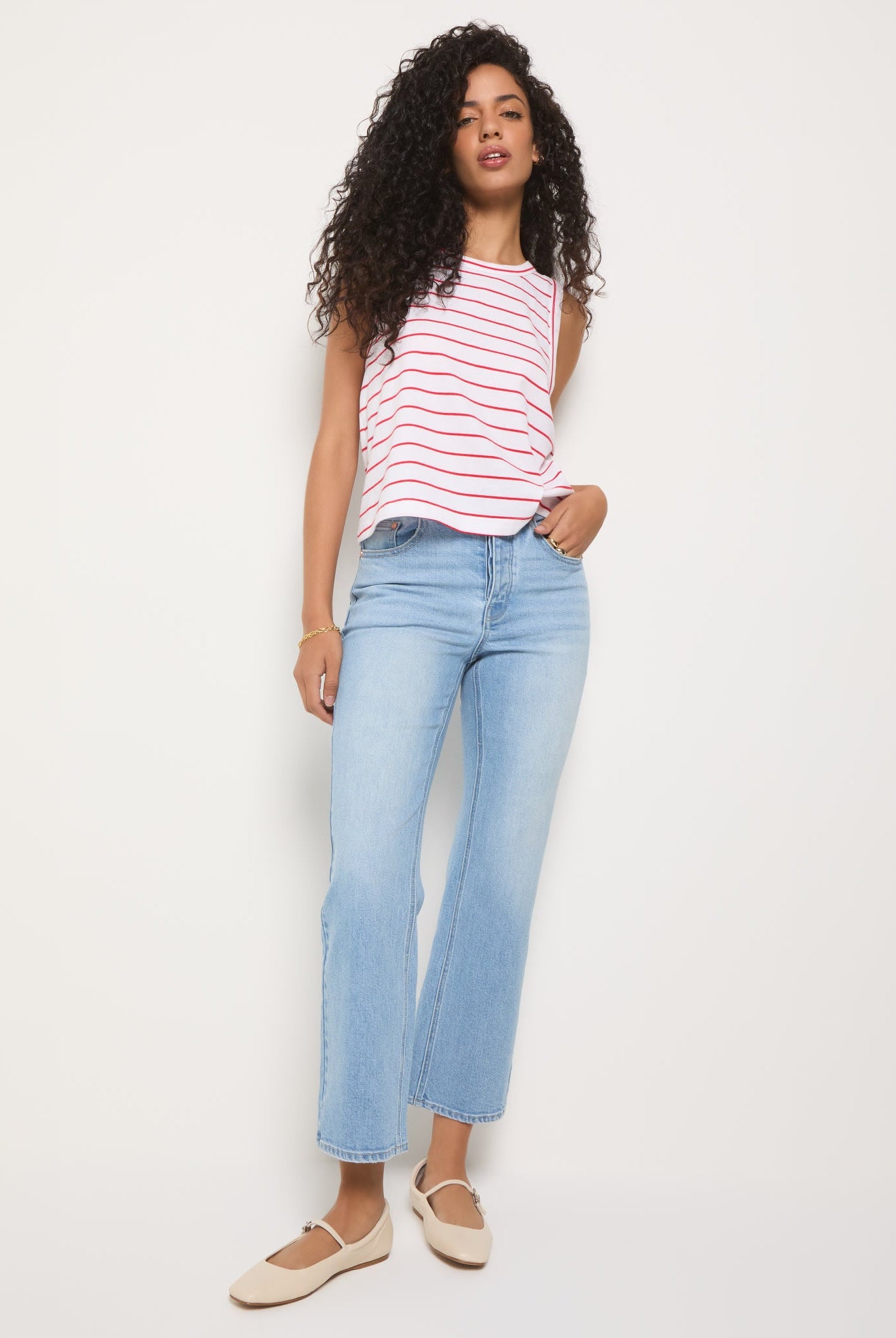 Cherry Stripe $|& SEAS Together Again Tank - UGC On Fig