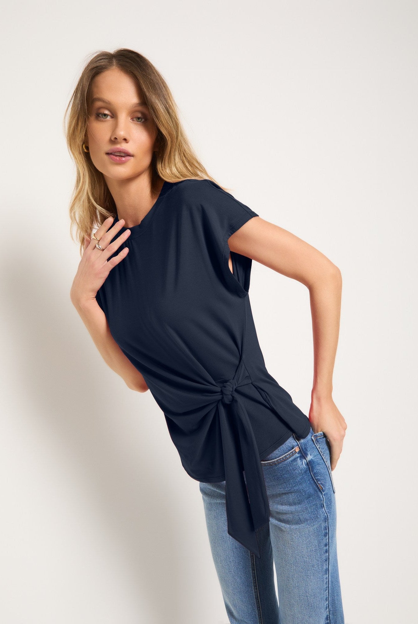Mariner Midnight $|& SEAS Tidal Tied Waist Tee - VOF Front