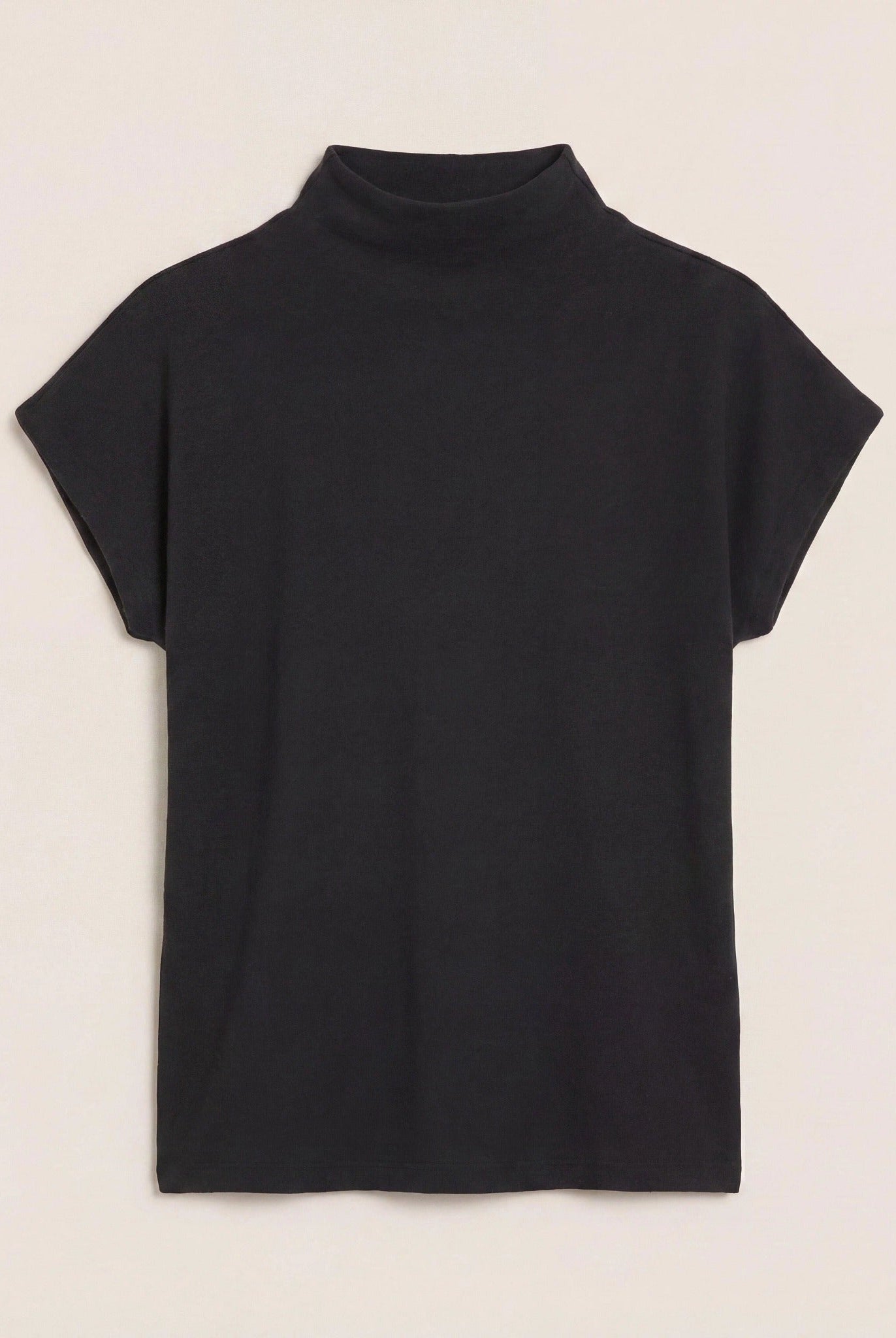 Black $|& SEAS Pier Funnel Neck Hacci Tee - Hanger Detail