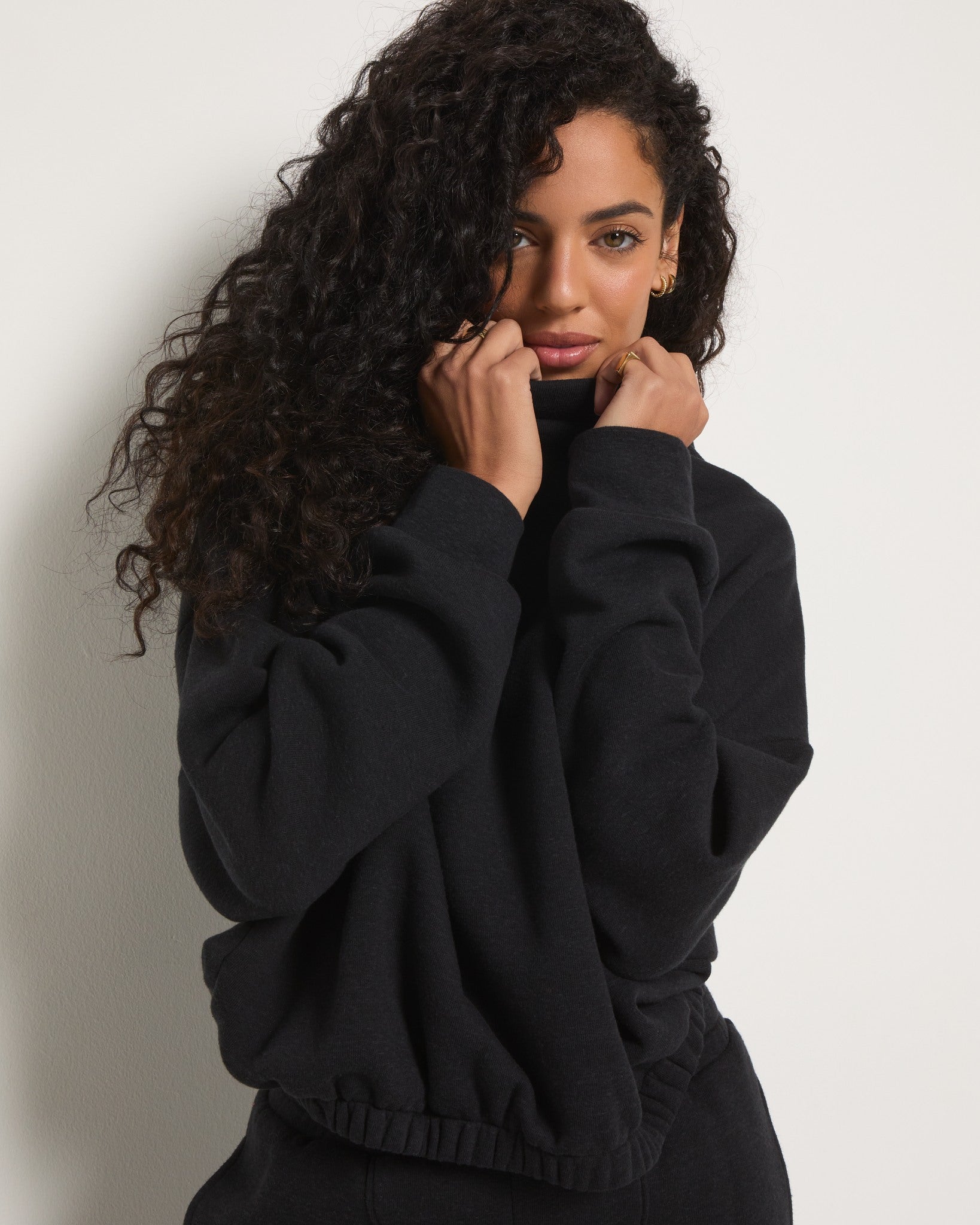Black $|& SEAS Cove Funnel Neck Sweatshirt - SOF Full Front