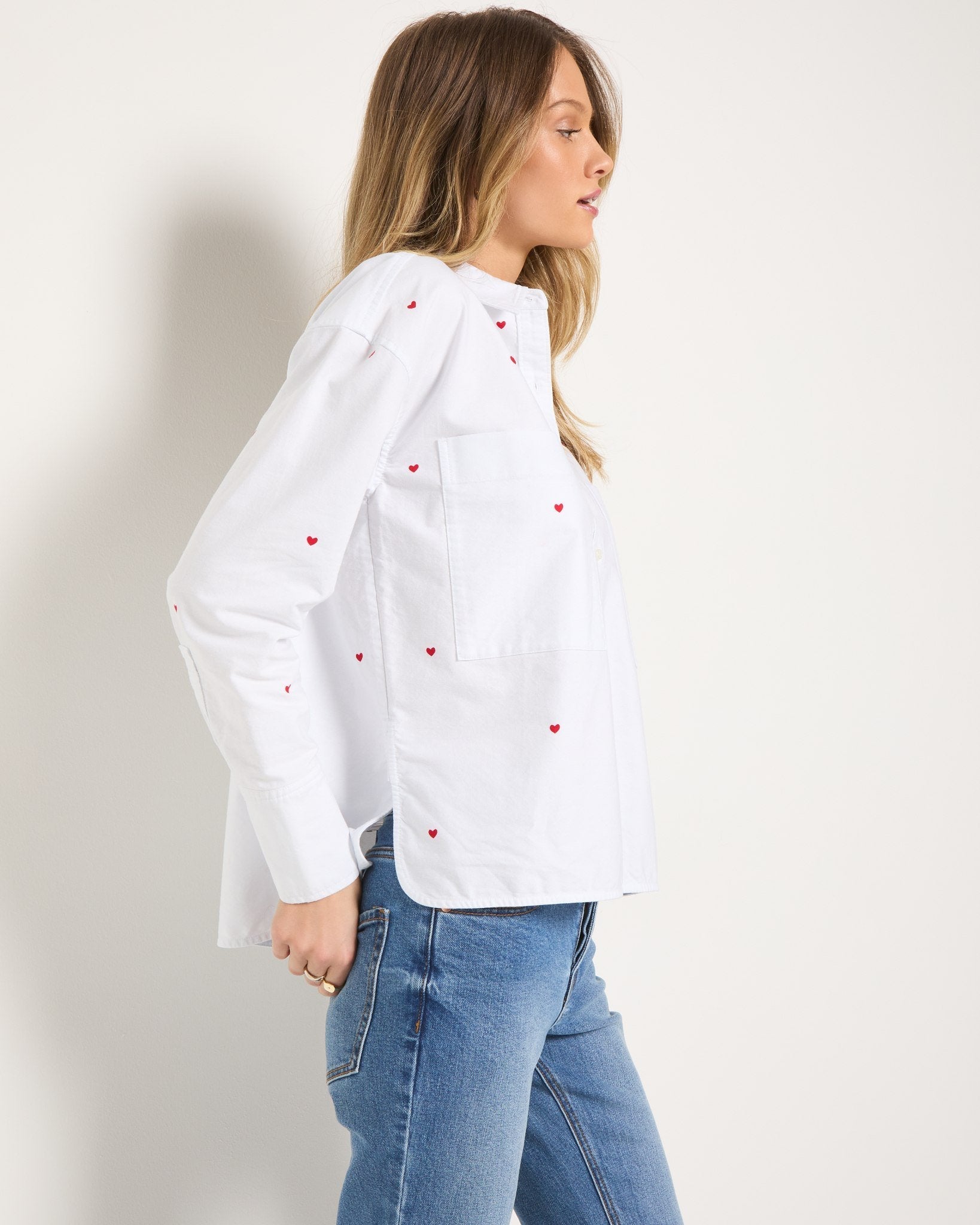 White Heart $|& SEAS Jetty Button Up Shirt - UGC On Fig