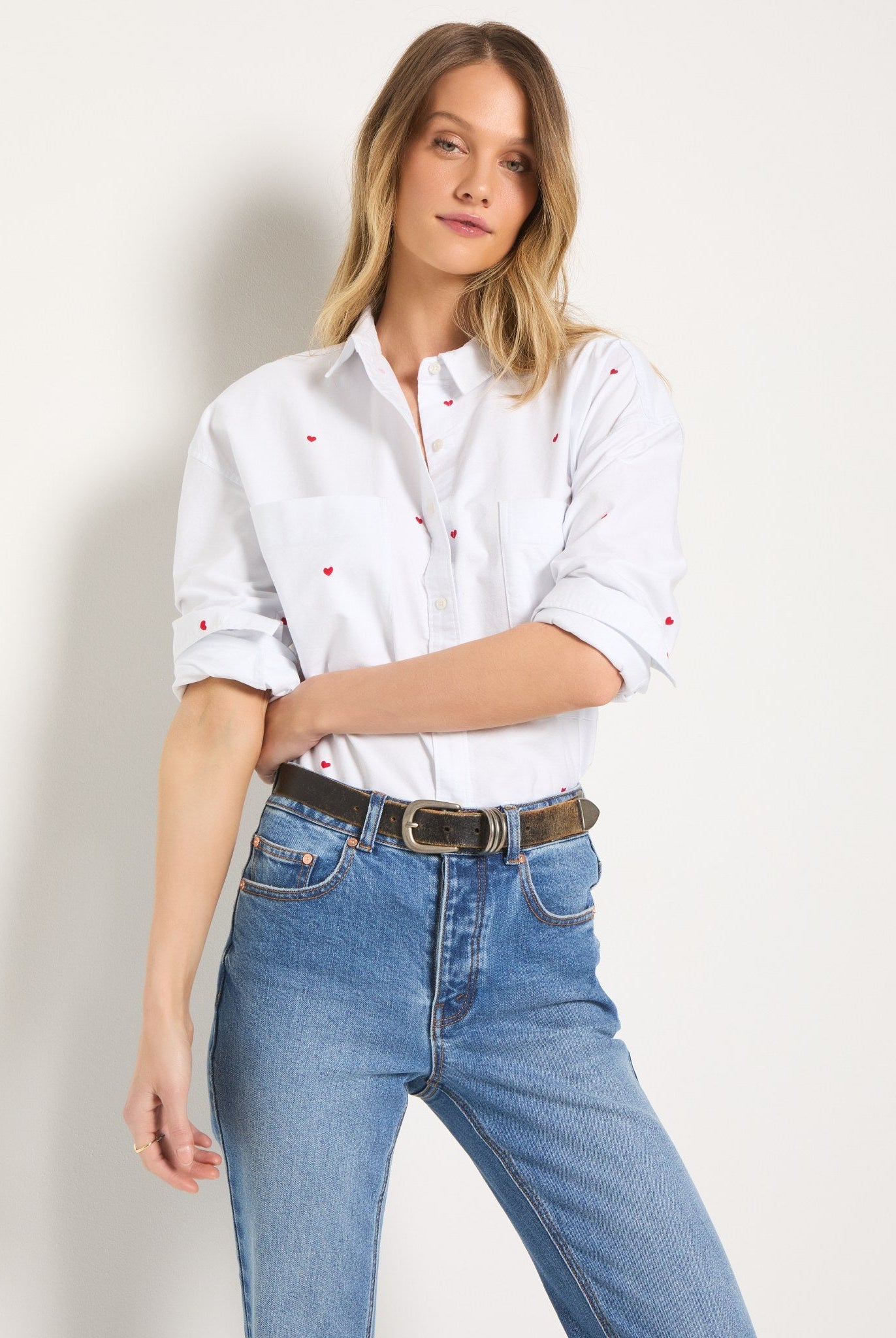 White Heart $|& SEAS Jetty Button Up Shirt - SOF Detail