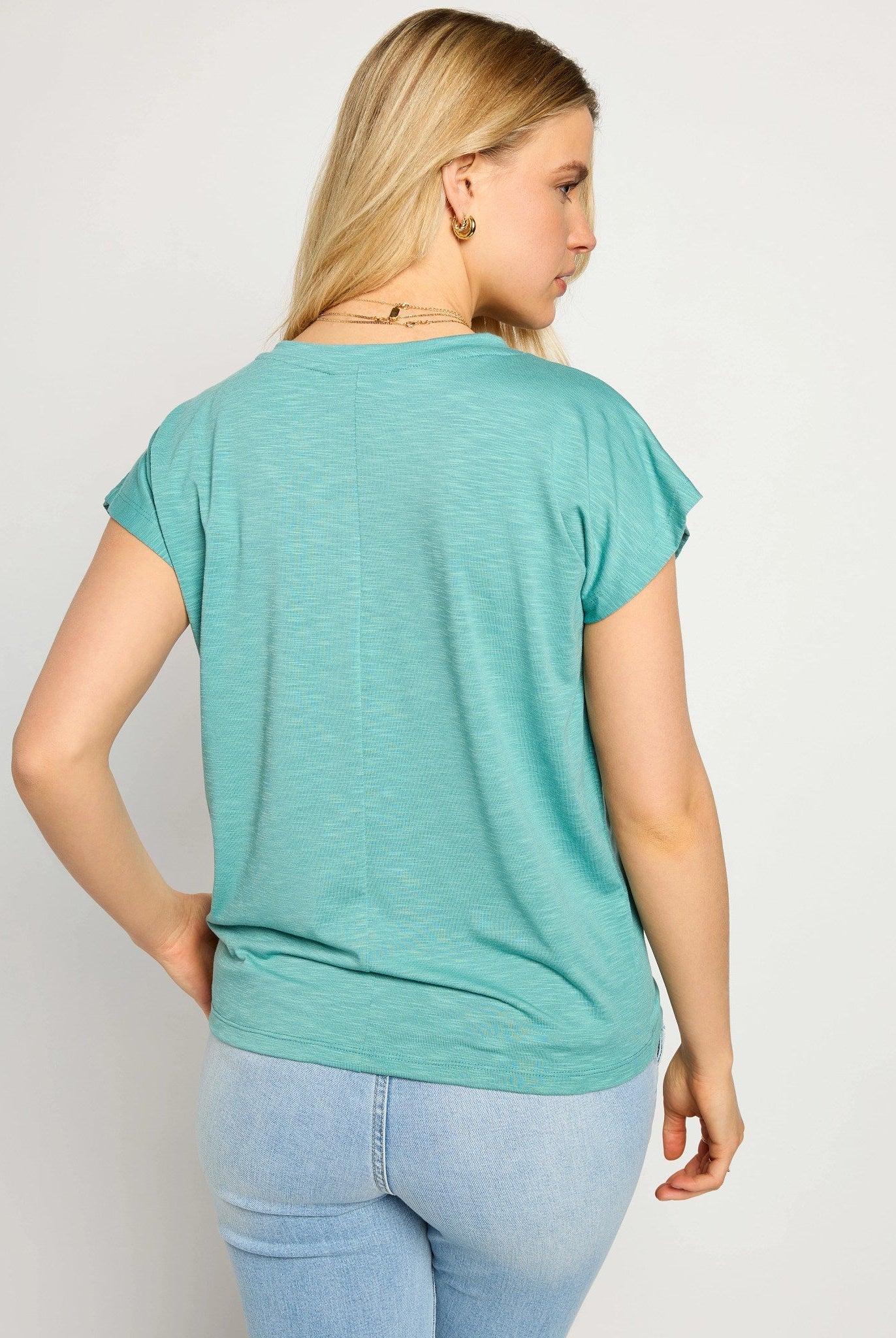 Seaglass $|& SEAS SoCal Short Sleeved Top - SOF Detail