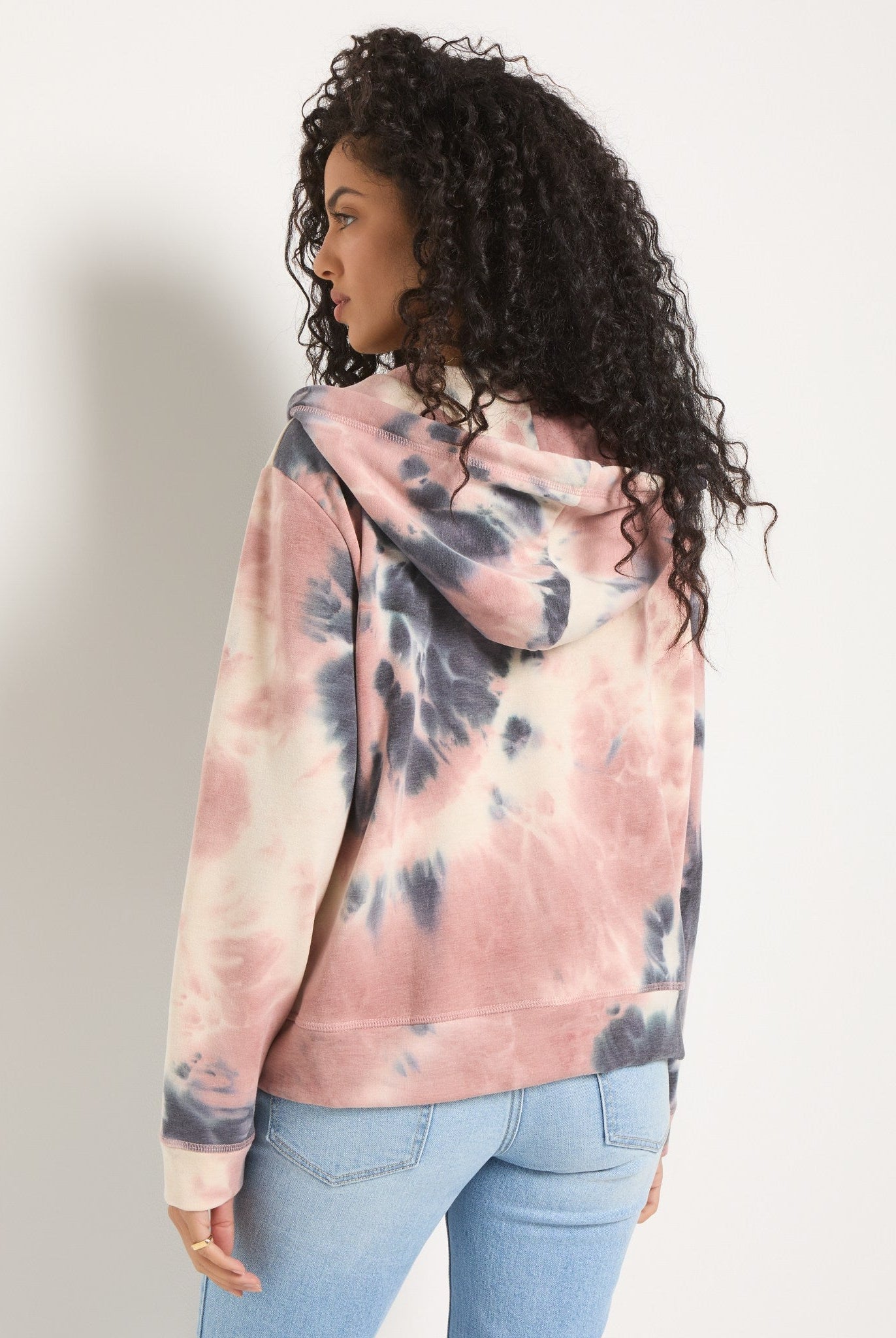 Beachy Blush Tie Dye $|& SEAS Union Square Tie Dye French Terry Zip - UGC On Fig