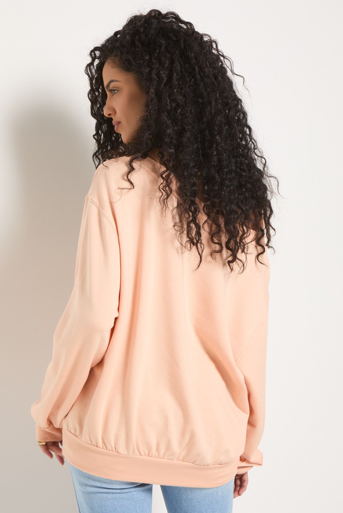 Beachy Blush $|& SEAS Brooksville One Shoulder Sweatshirt - UGC On Fig