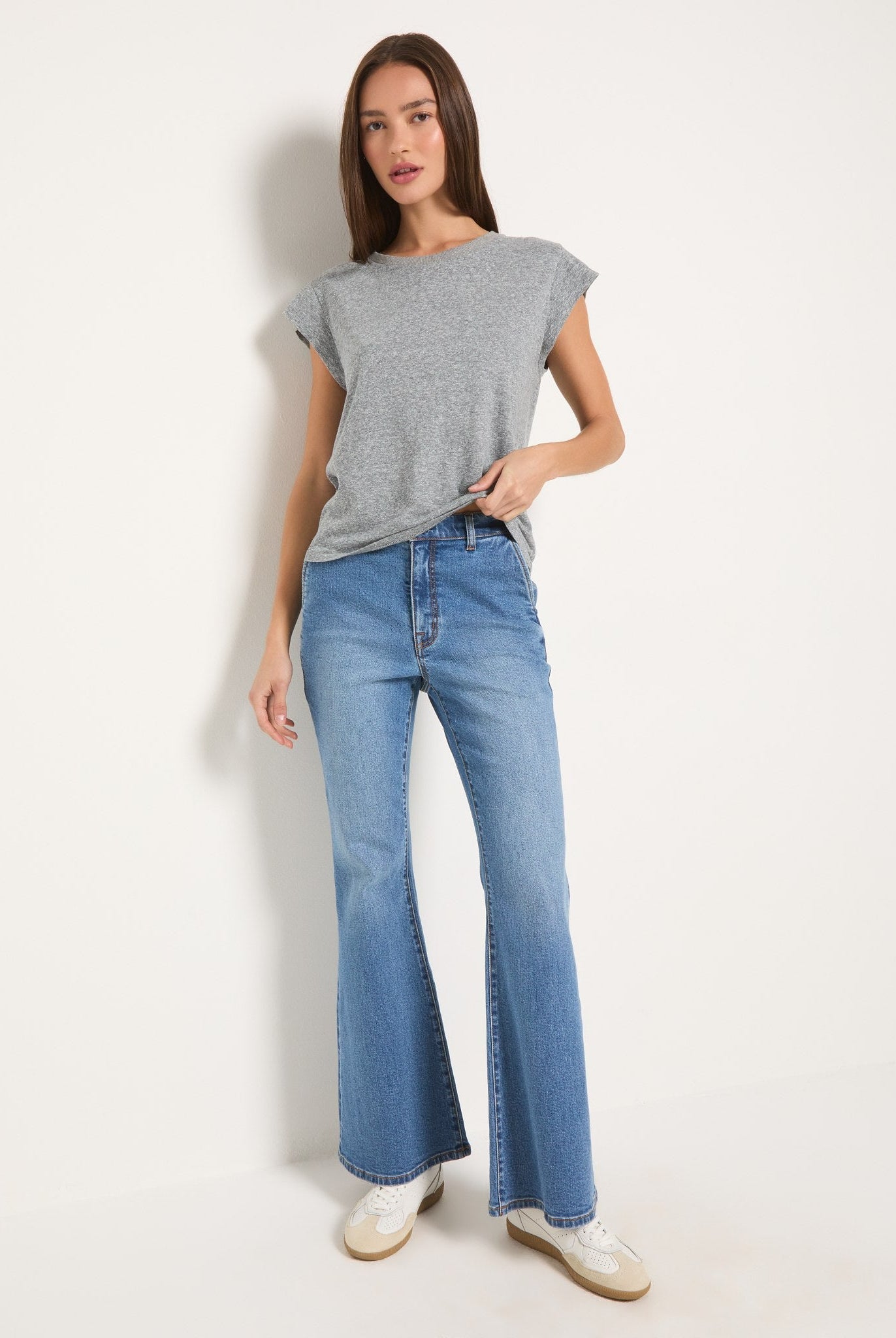 Heather Grey $|& SEAS Tides Winged Muscle Tank - UGC On Fig