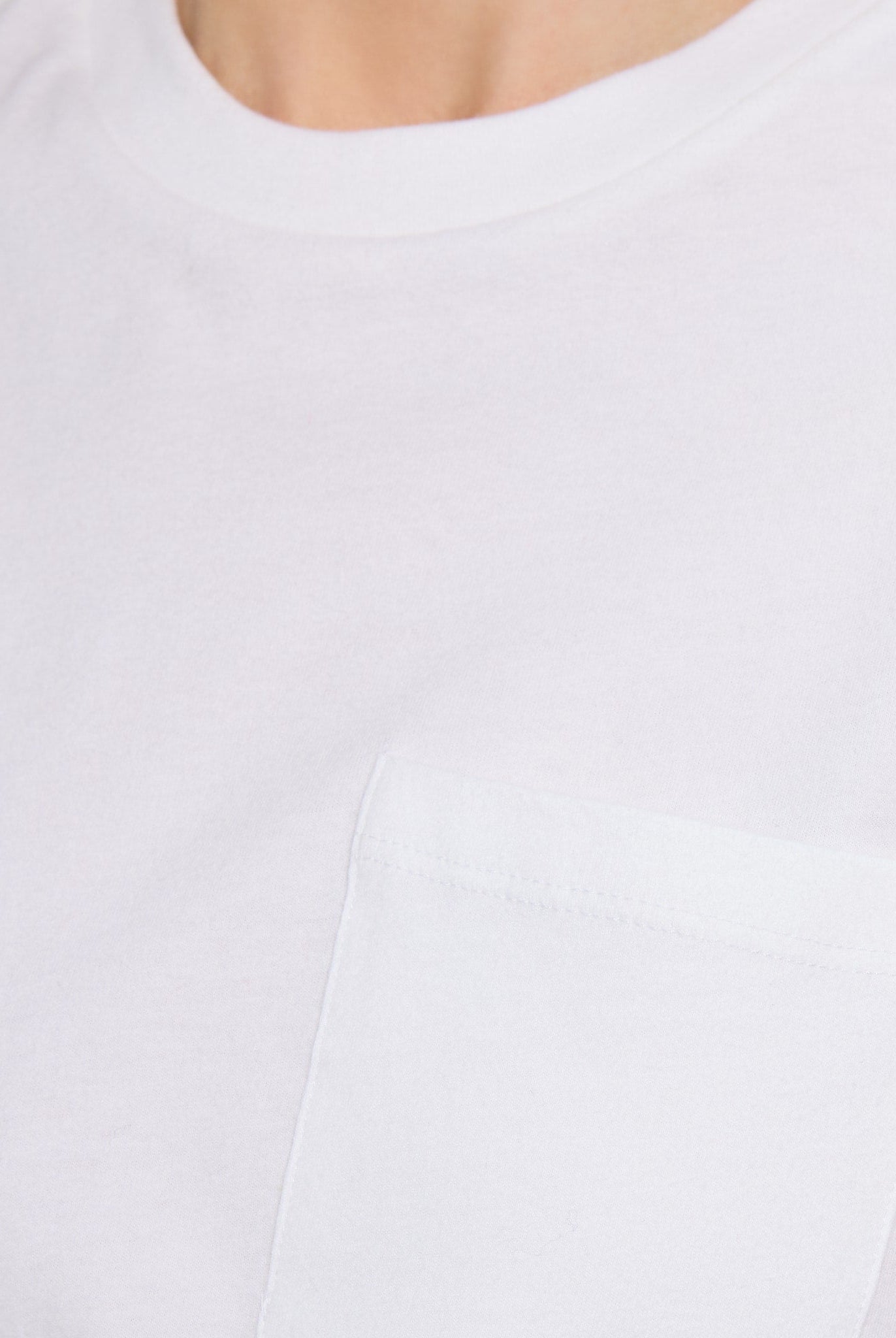 White $|& SEAS Luna Pocket Tee - SOF Full Front