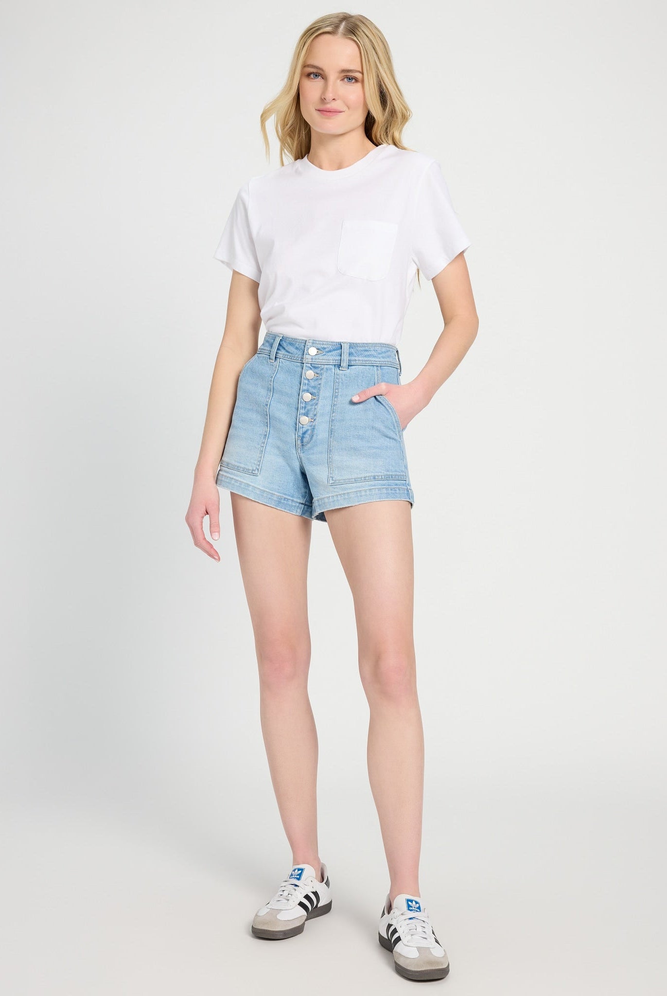 White $|& SEAS Luna Pocket Tee - UGC On Fig