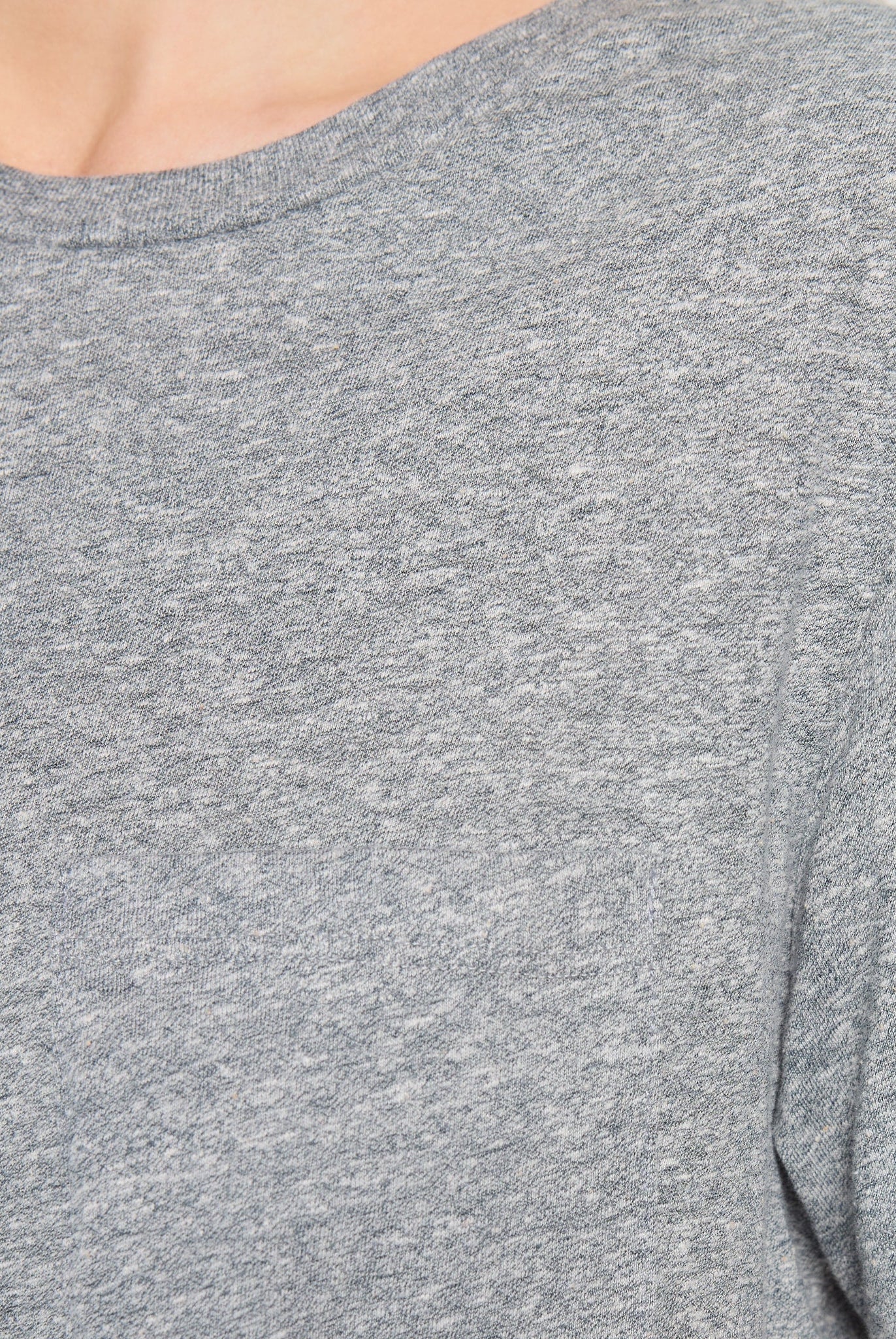 Heather Grey $|& SEAS Luna Pocket Tee - SOF Full Front