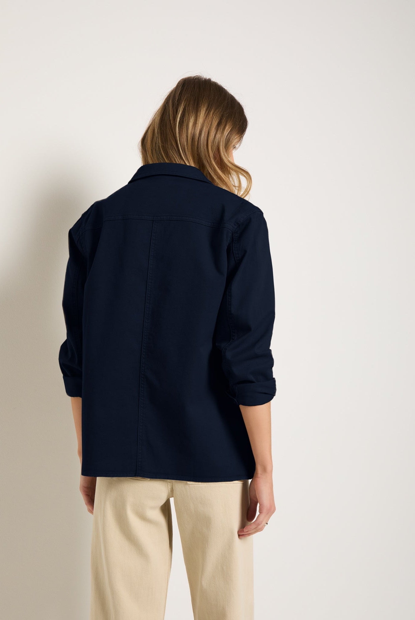 Washed Mariner Midnight $|& SEAS Pierside Twill Chore Jacket - SOF Back