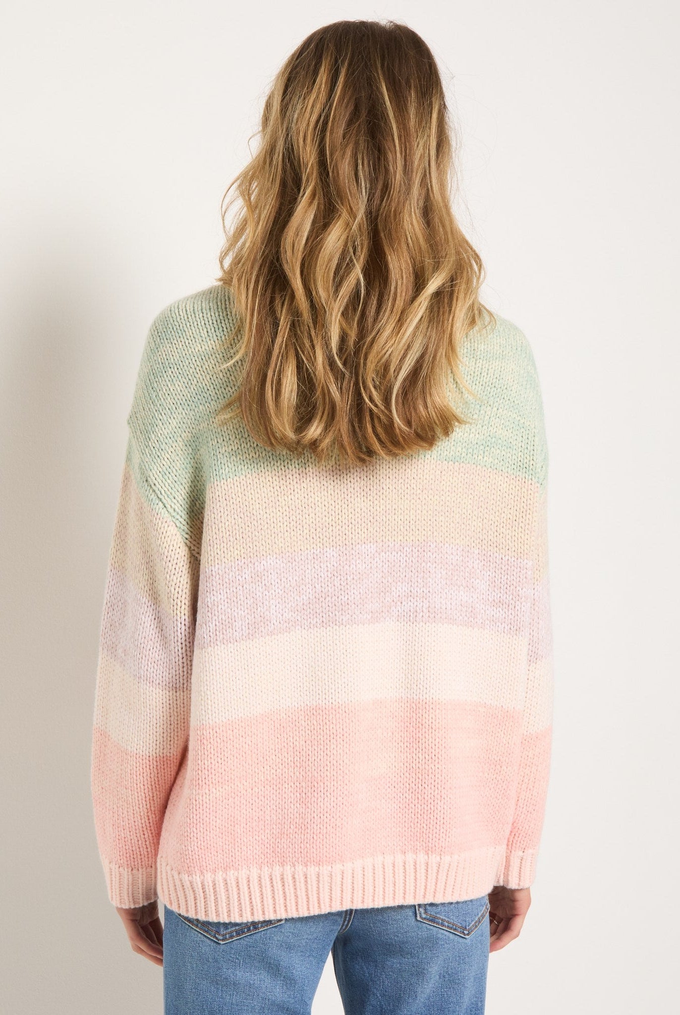 Beachy Blush Ombre $|& SEAS Sailfin Ombre Cardigan - SOF Back