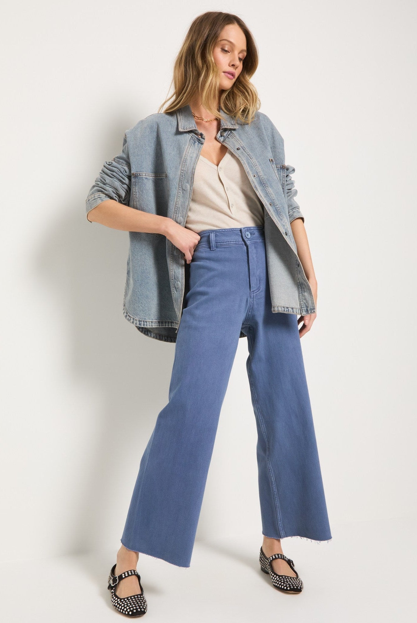 Lakeshore $|& SEAS Hightide Denim Shacket - UGC On Fig