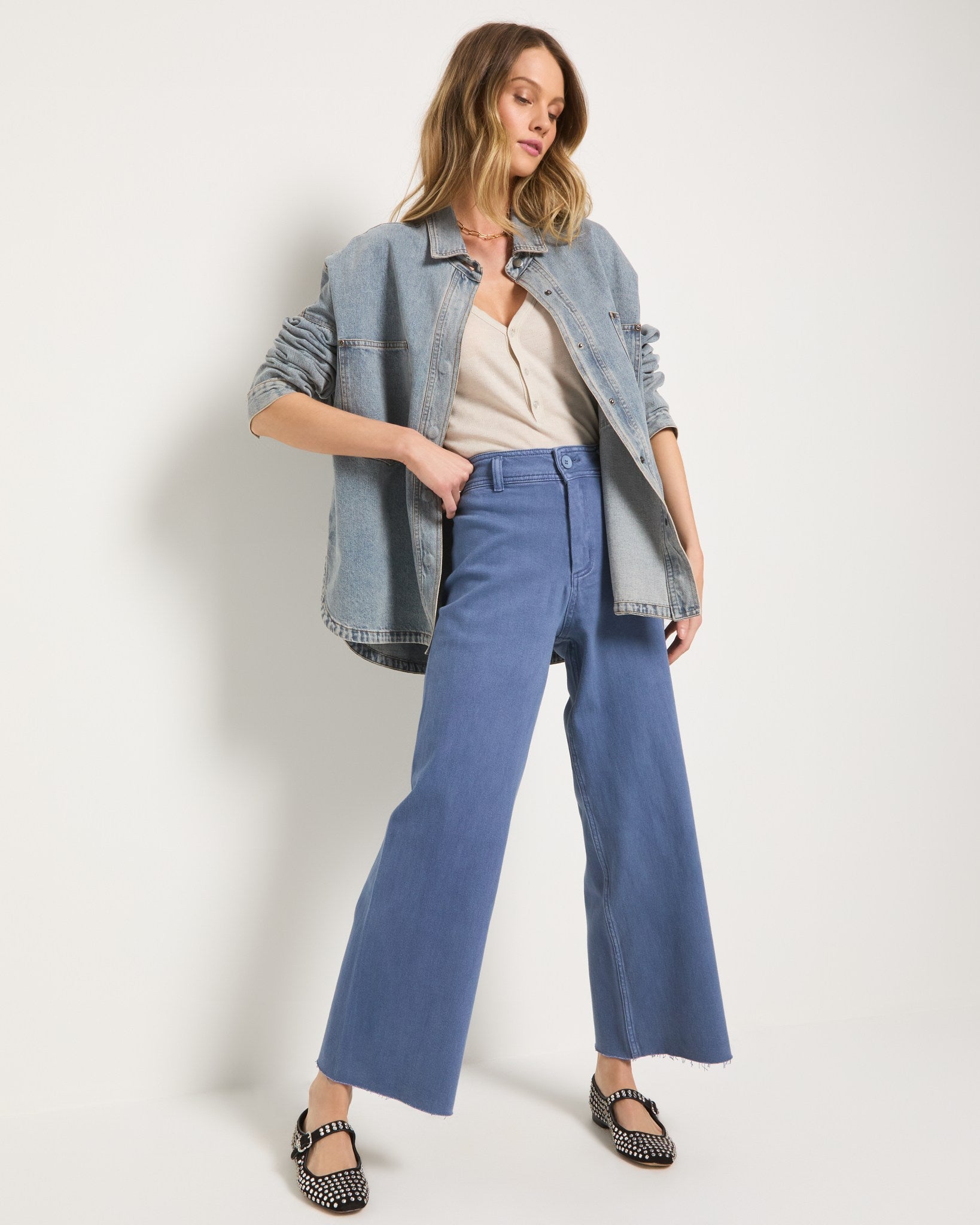 Lakeshore $|& SEAS Hightide Denim Shacket - UGC On Fig