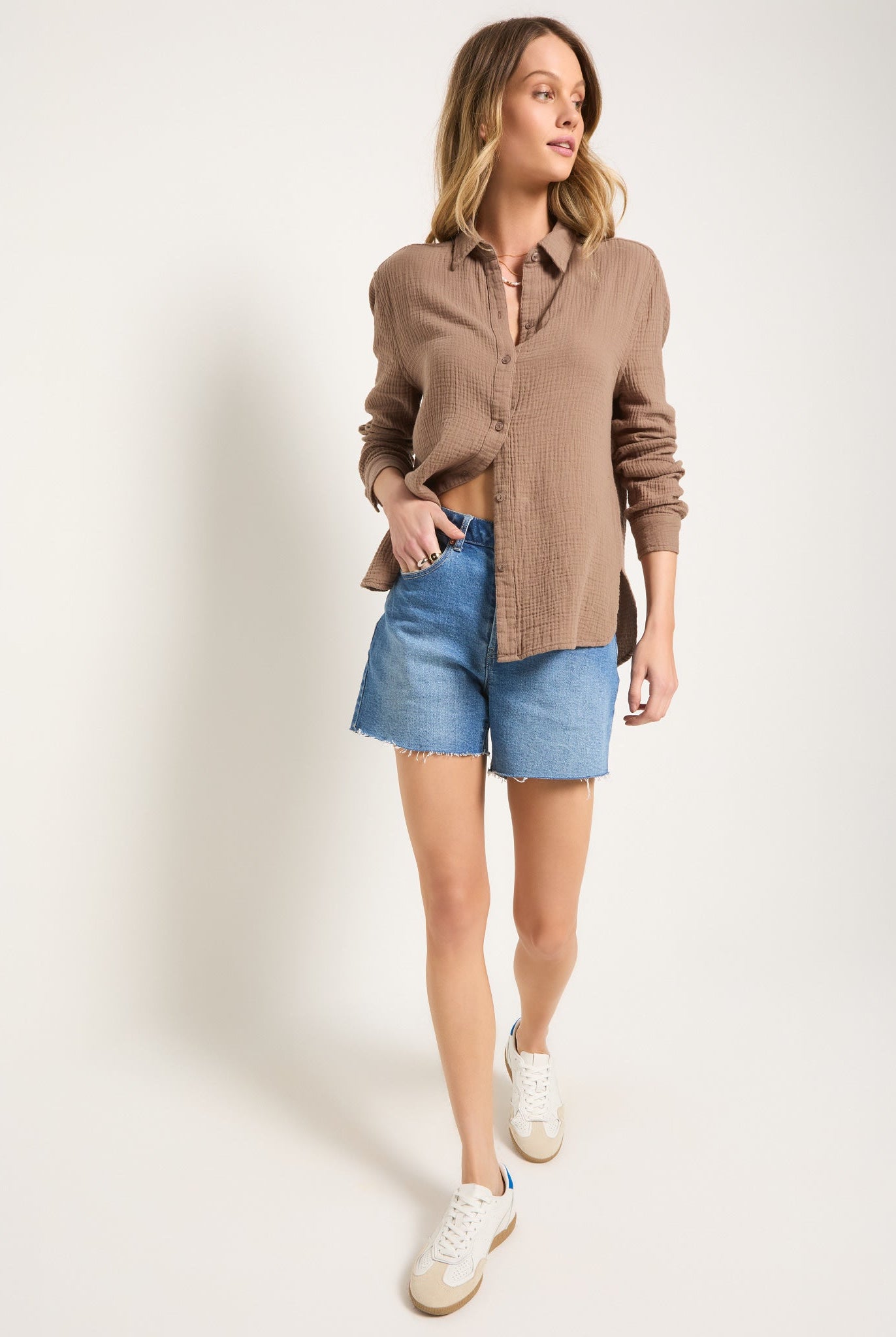 Driftwood $|& SEAS Whitecap Gauze Button Up Shirt - UGC On Fig