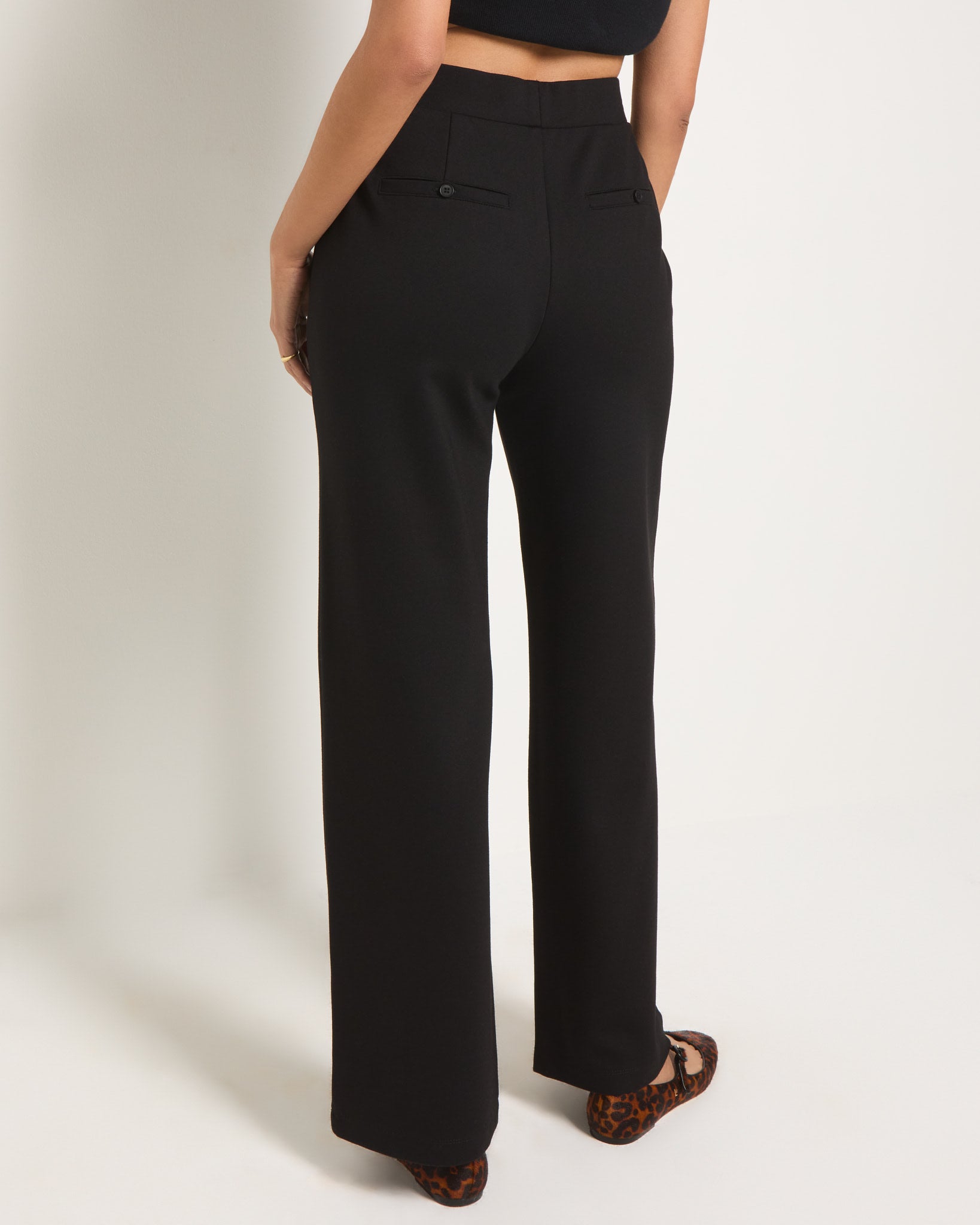 Black $|& SEAS Sanddune Ponte Pant - SOF Back