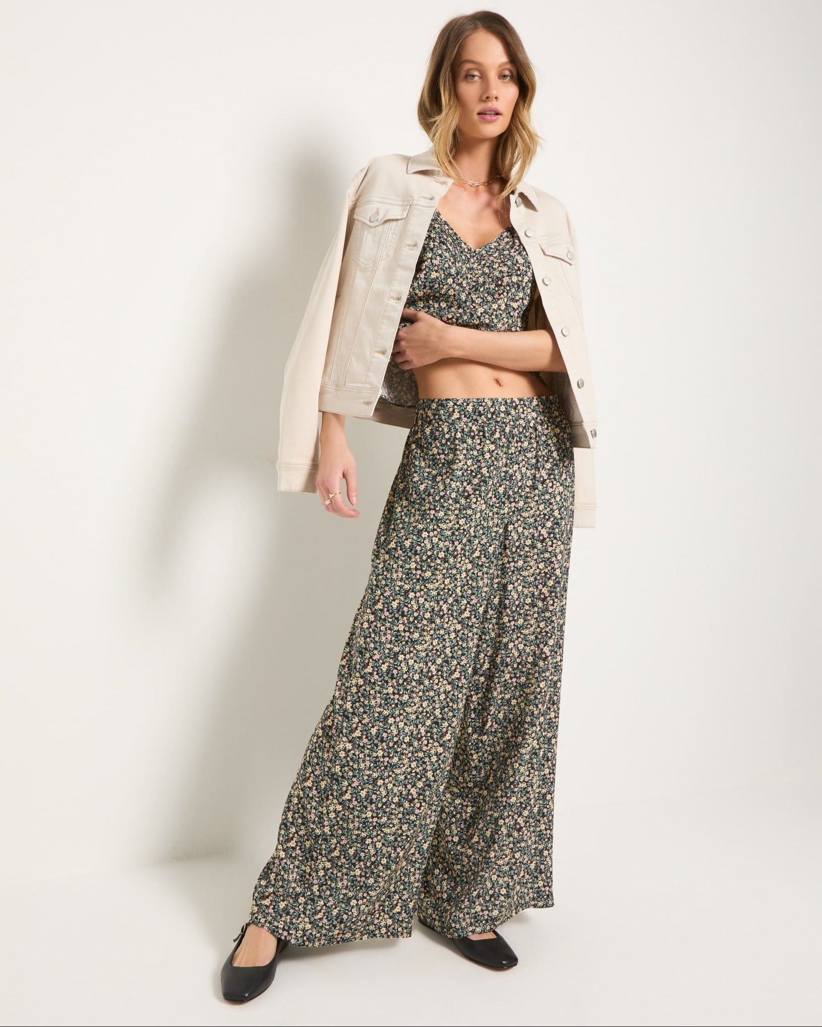 Black Floral $|& SEAS Serene Pant - UGC On Fig