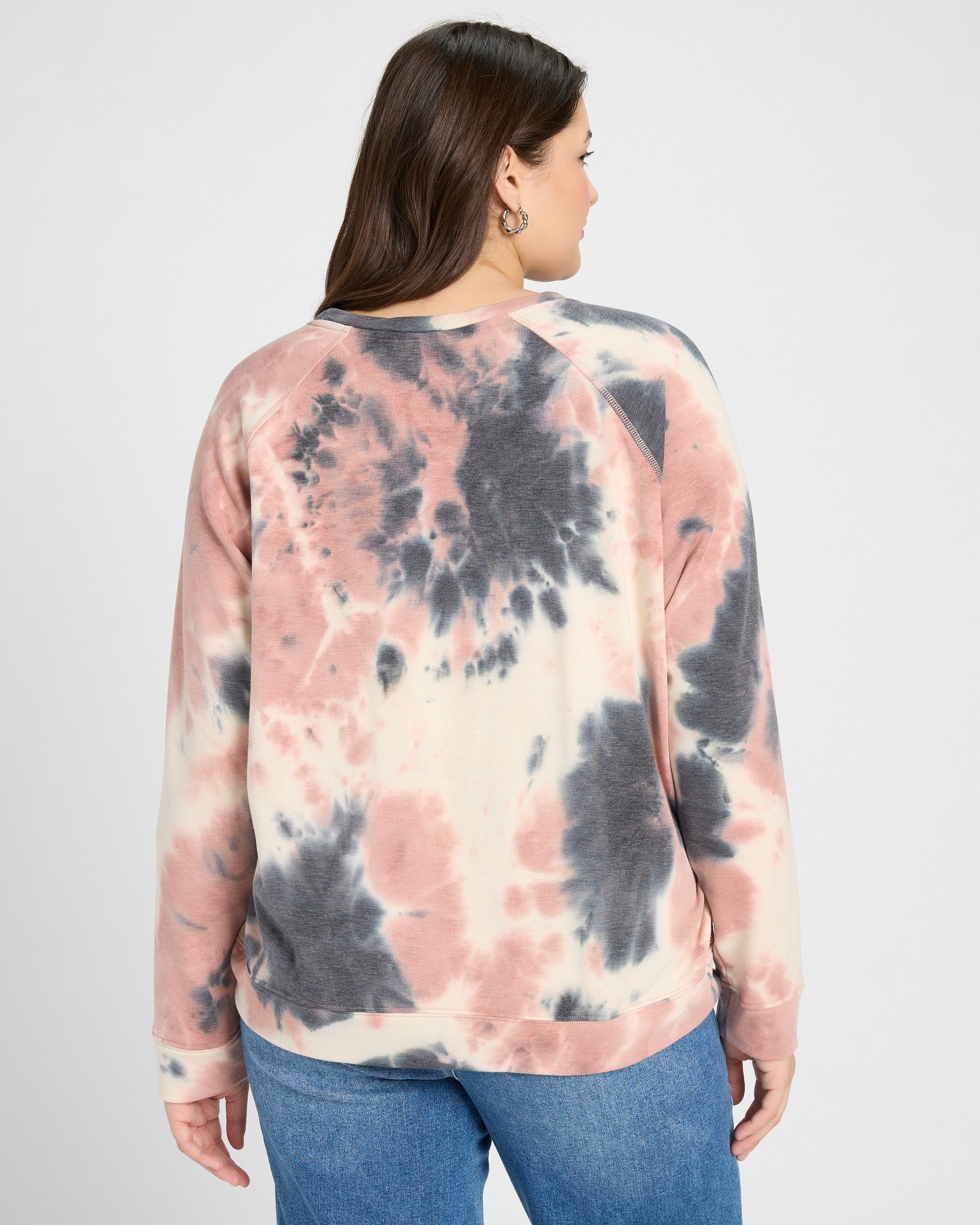 Beachy Blush Tie Dye $|& SEAS Mimosa Please Tie Dye Graphic Pullover - SOF Back